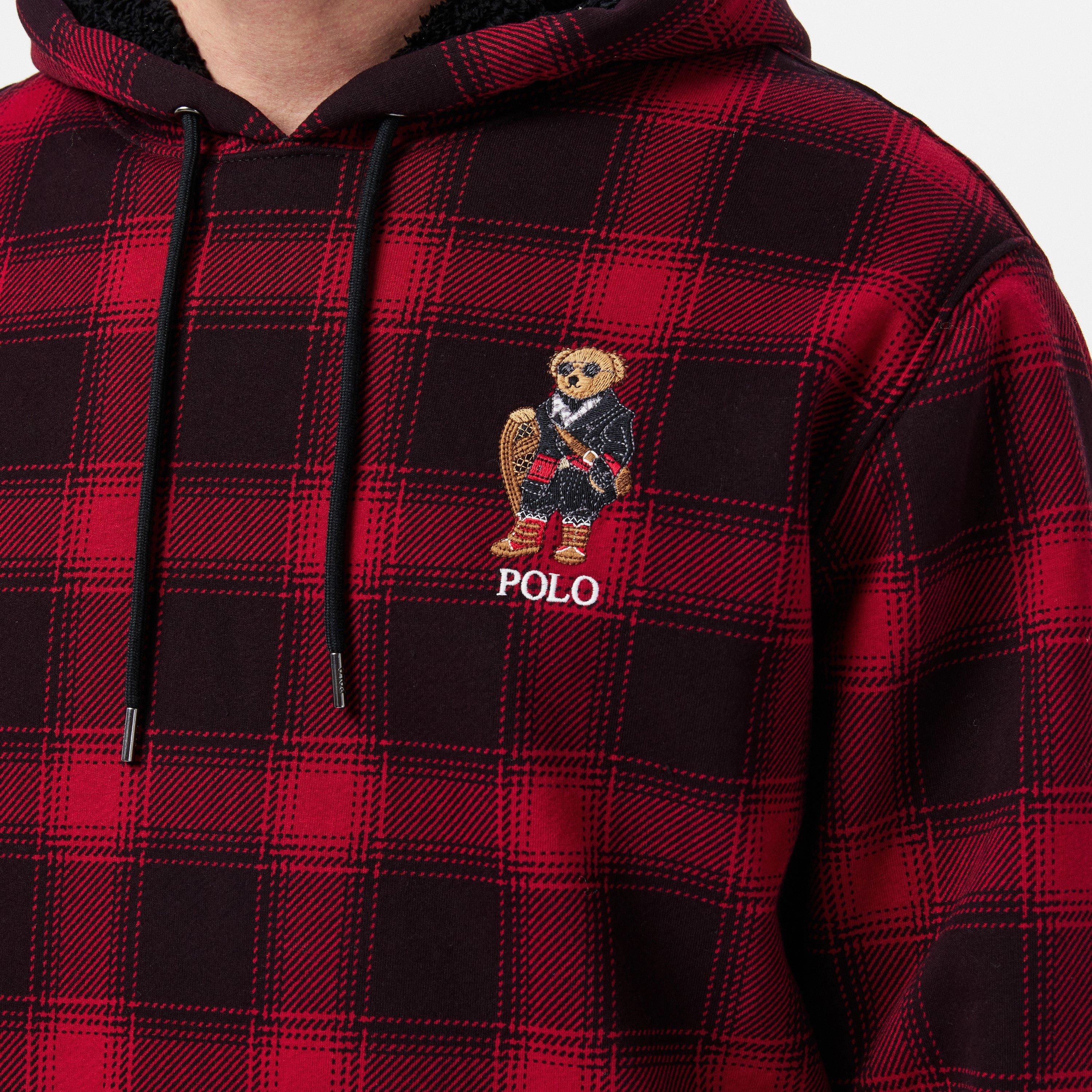 Red - Polo Ralph Lauren - Men's HiPile Bear Hoodie - 5