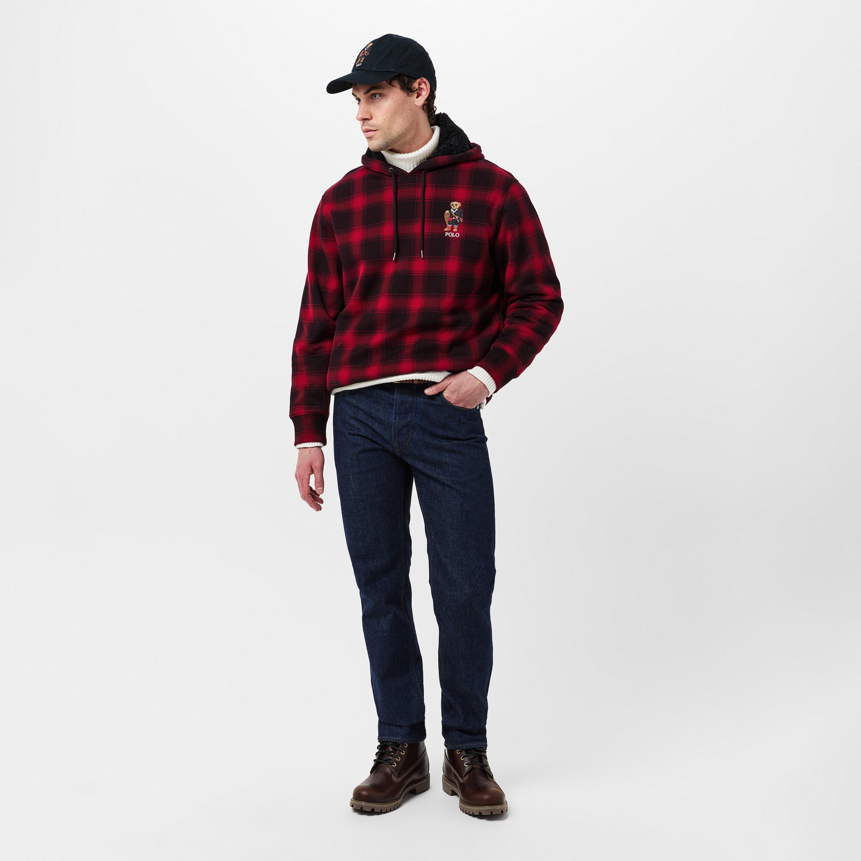 Red - Polo Ralph Lauren - Men's HiPile Bear Hoodie - 6