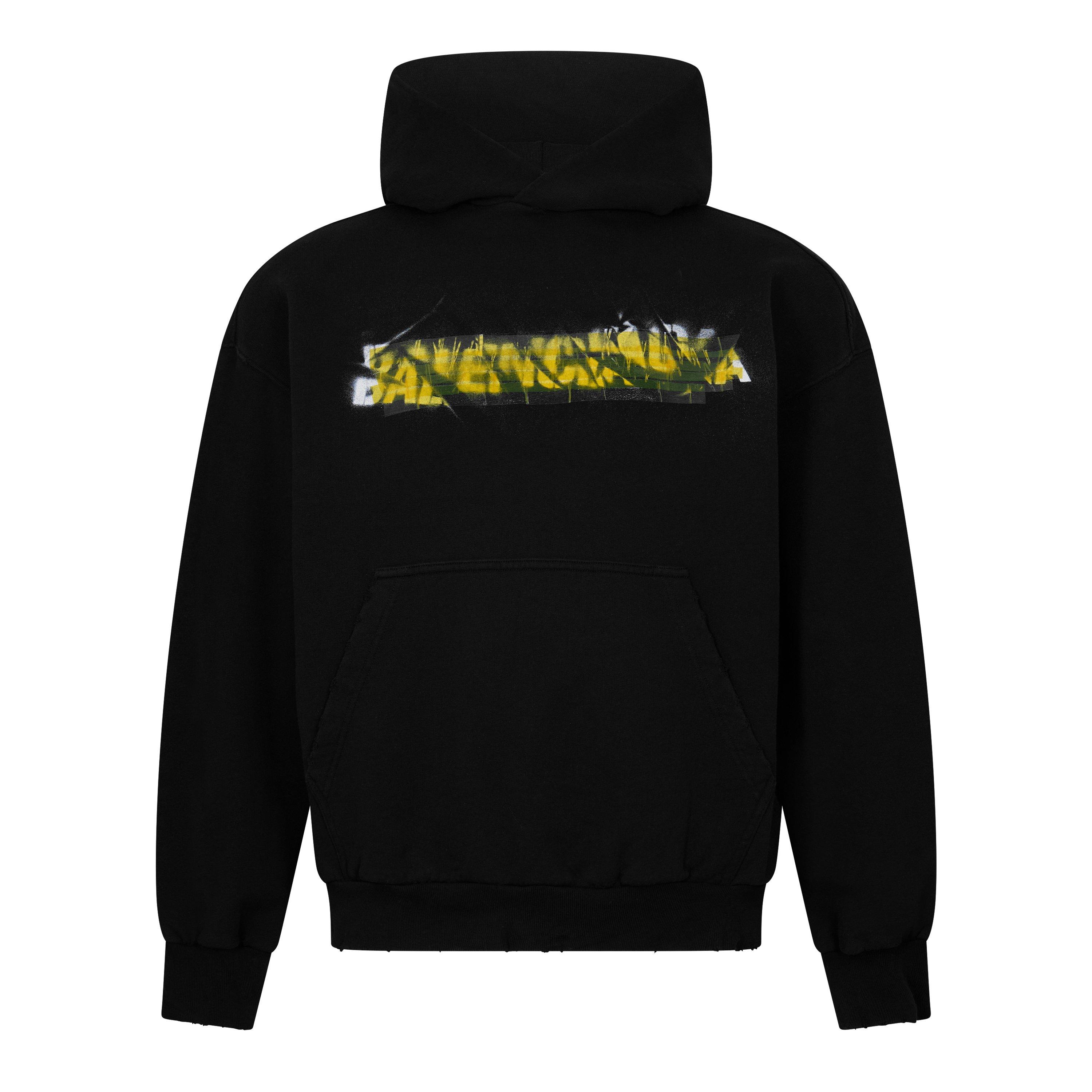 Balenciaga Men's Overhead Hoodie - Black - XS