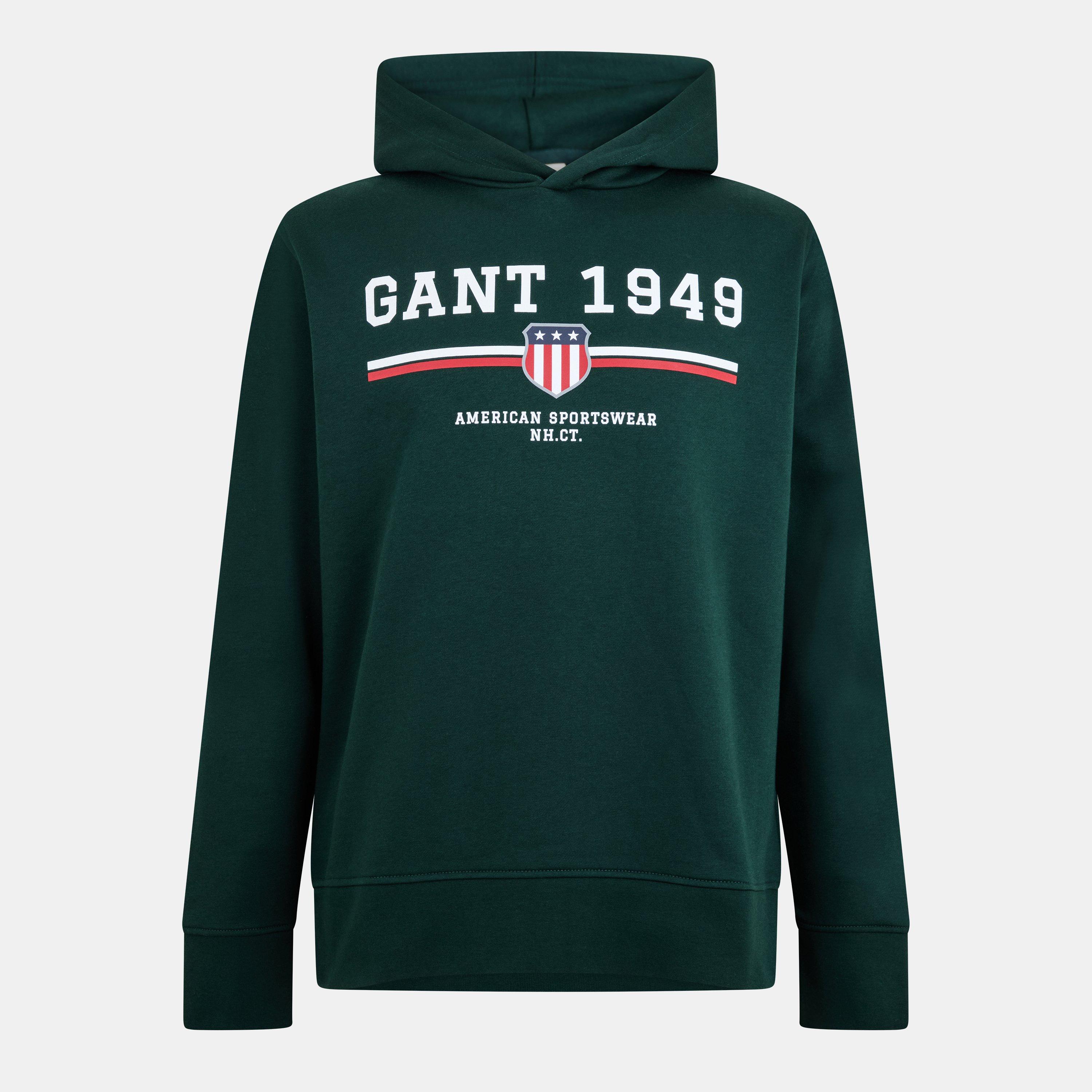 Gant Men's Graphic Hoodie - Tarten Green - L