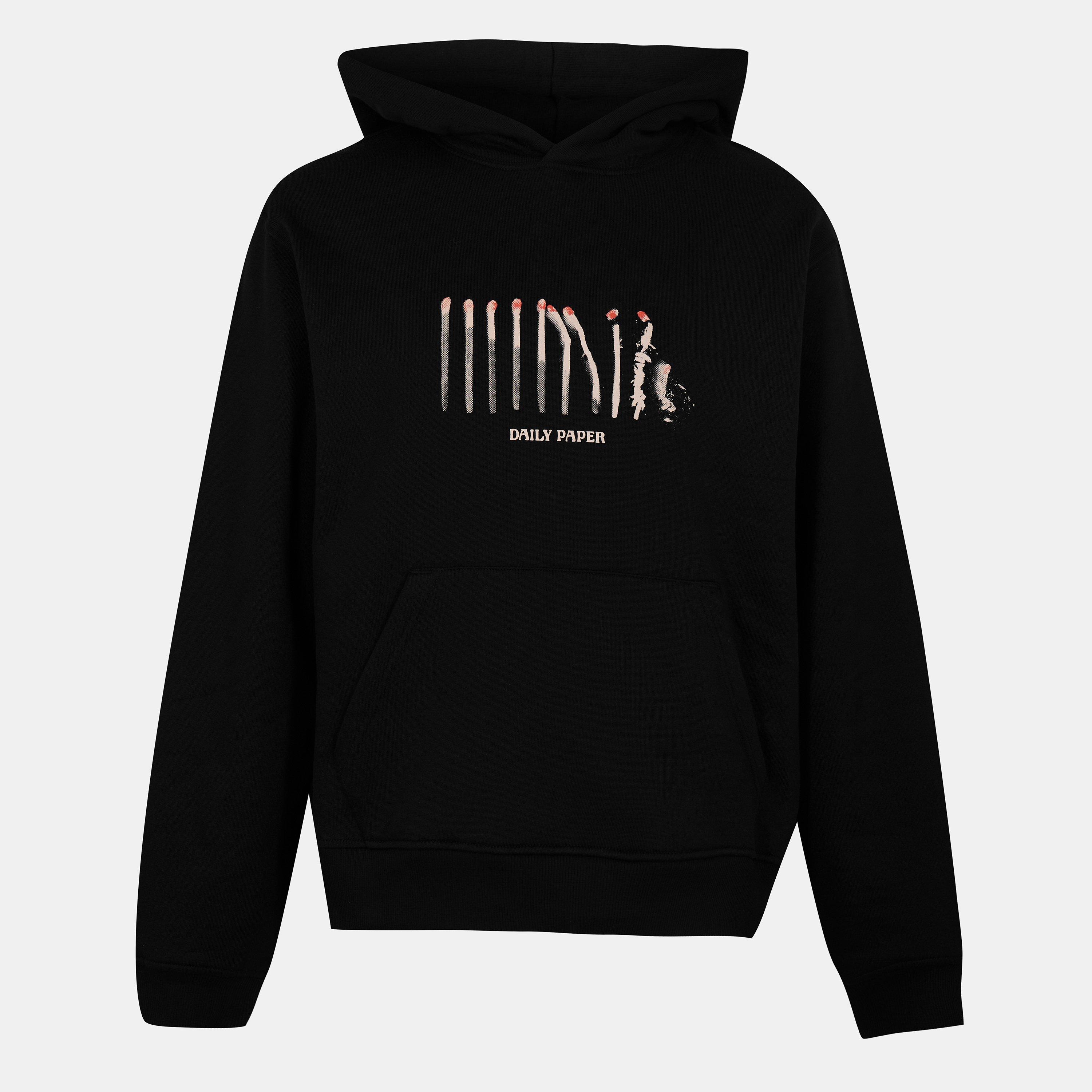 Daily Paper Men's Pull Over Relaxed Fit Hoodie - Black - Large