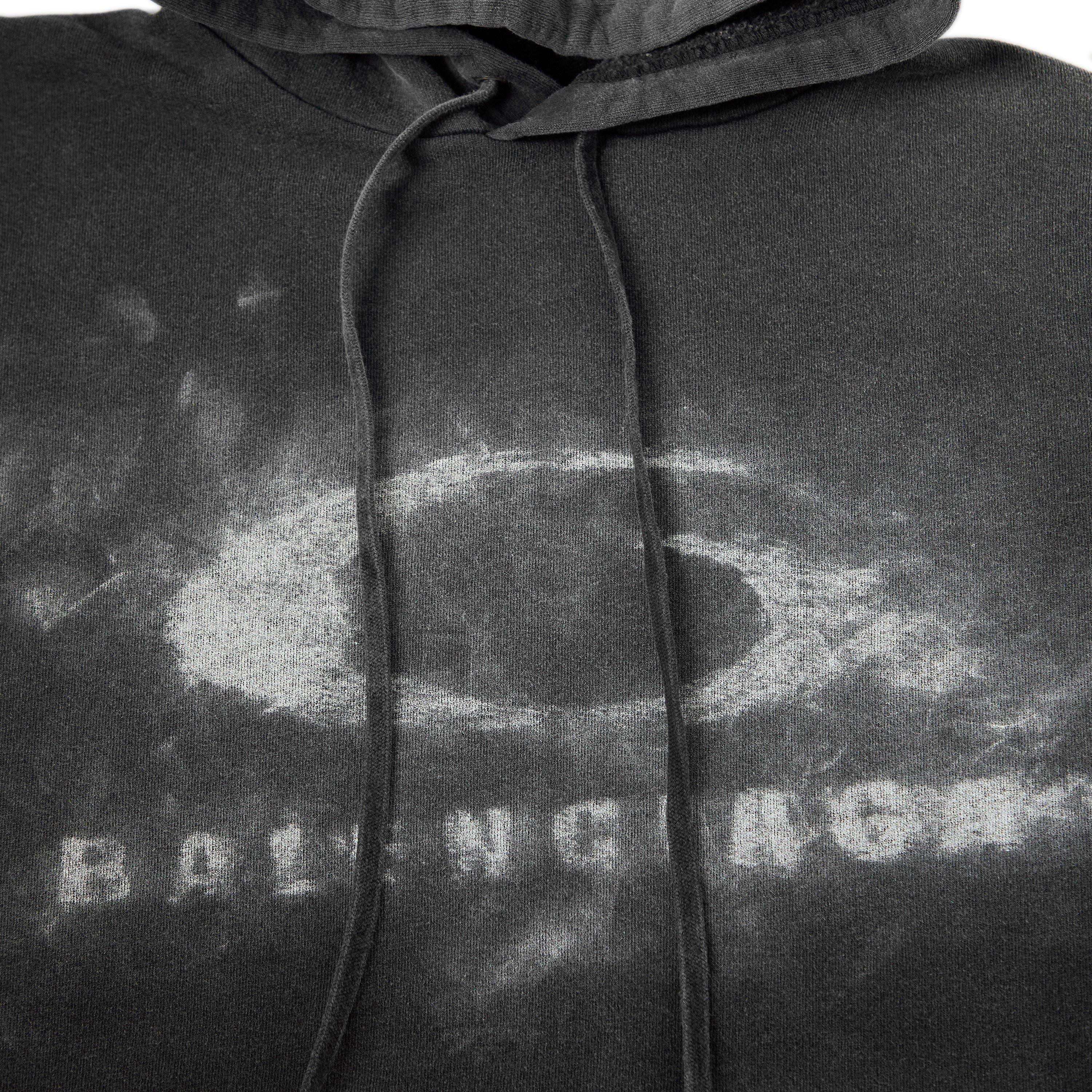Black/White - Balenciaga - Men's Bal Washed Logo Pull Over Hoodie - 5