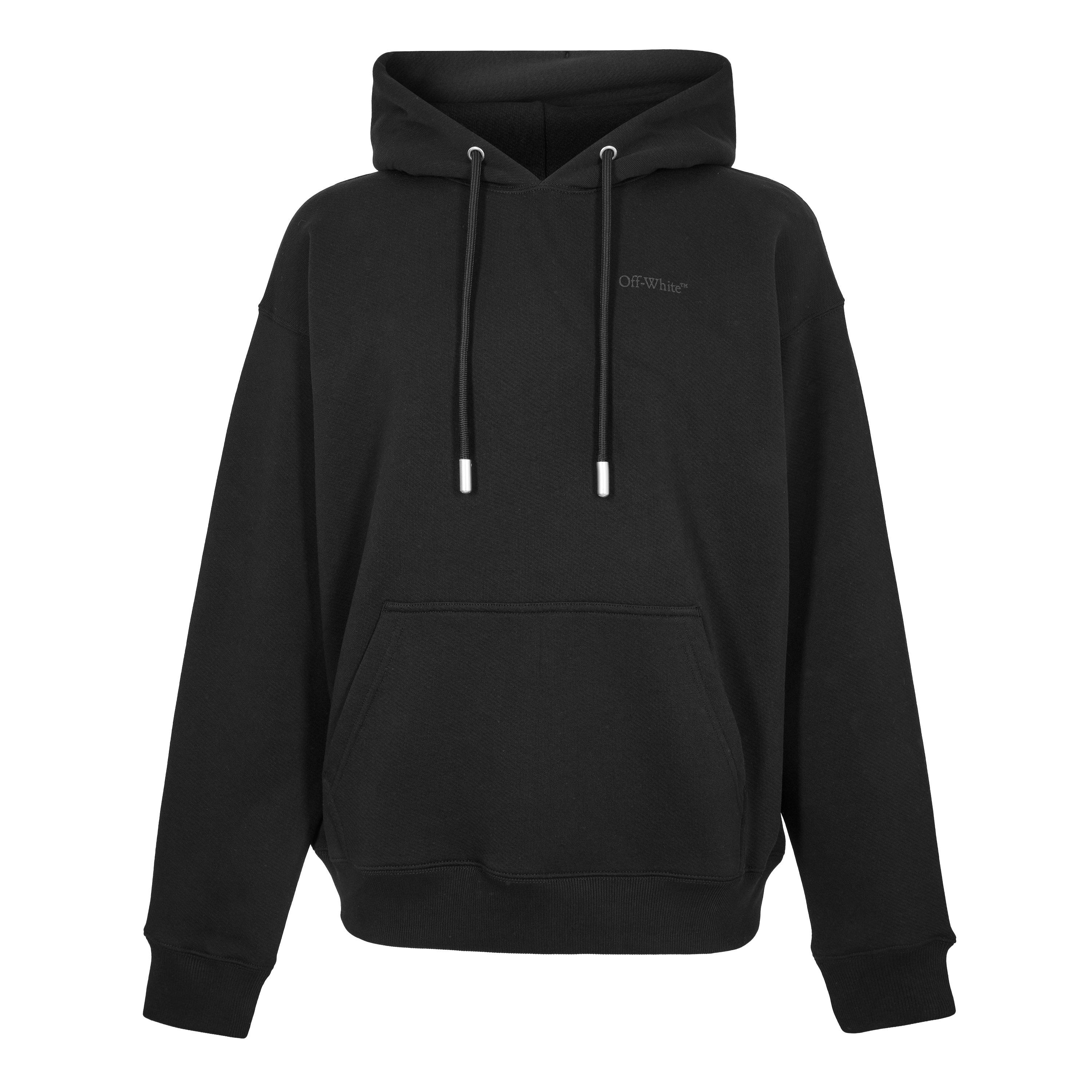 Black-Black - Off White - Men's Skate Pull Over Hoodie - 1