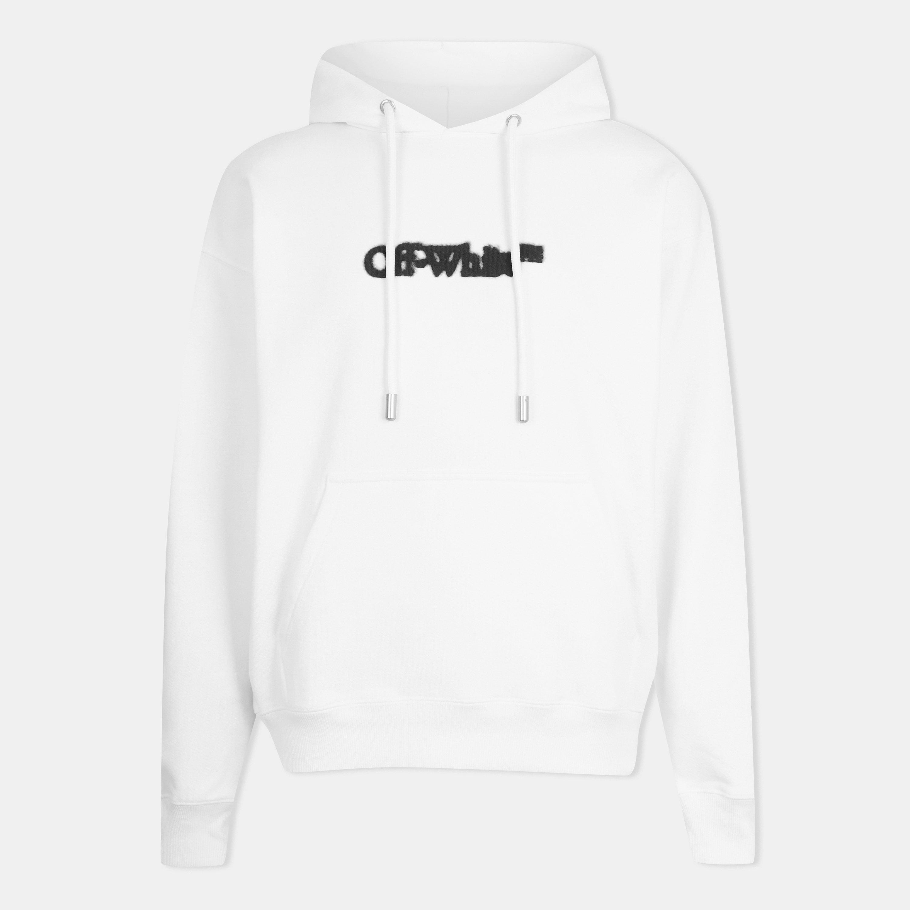 White-Black - Off White - Men's Skate Pull Over Hoodie - 1