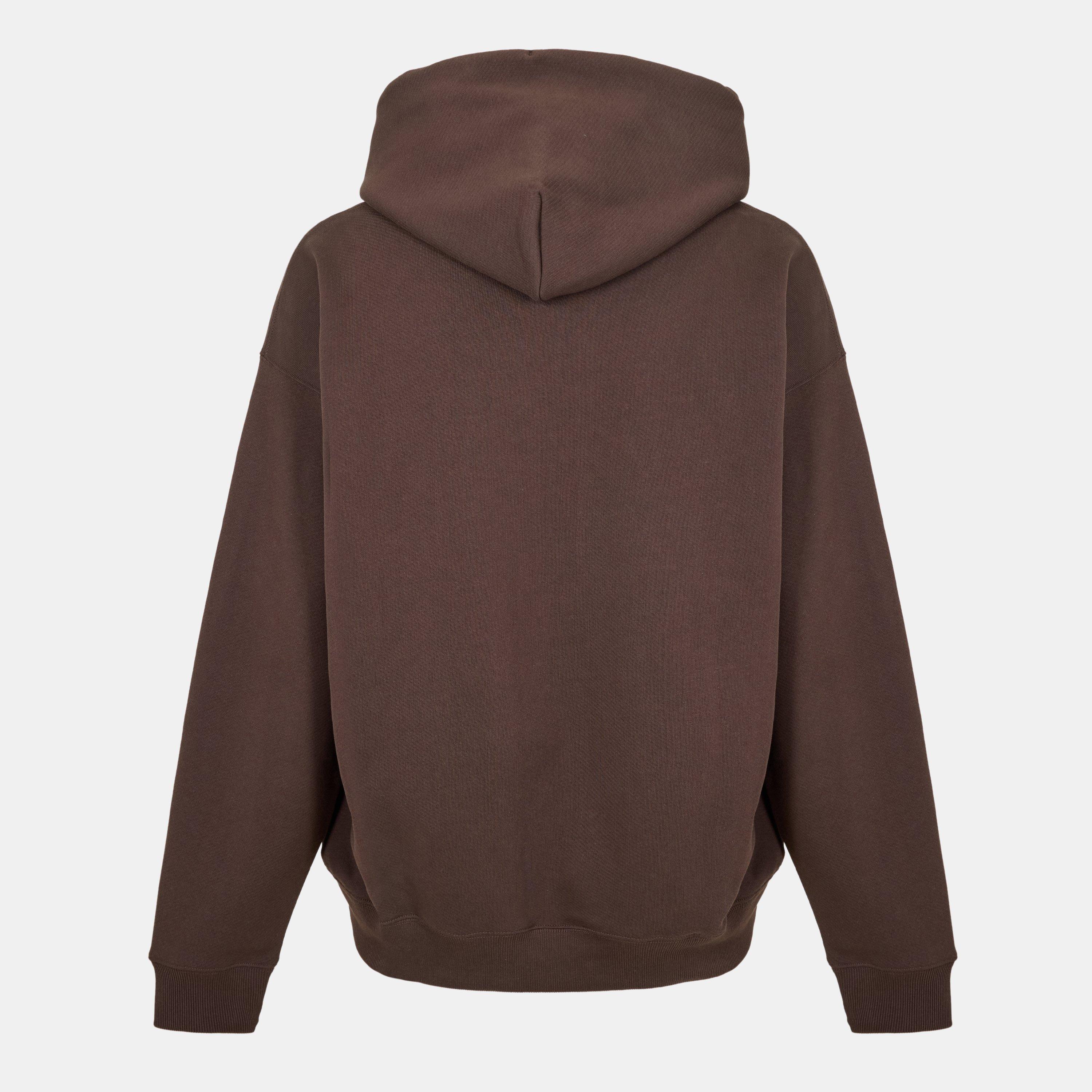Chocolate-White - Off White - Men's Skate Pull Over Hoodie - 2