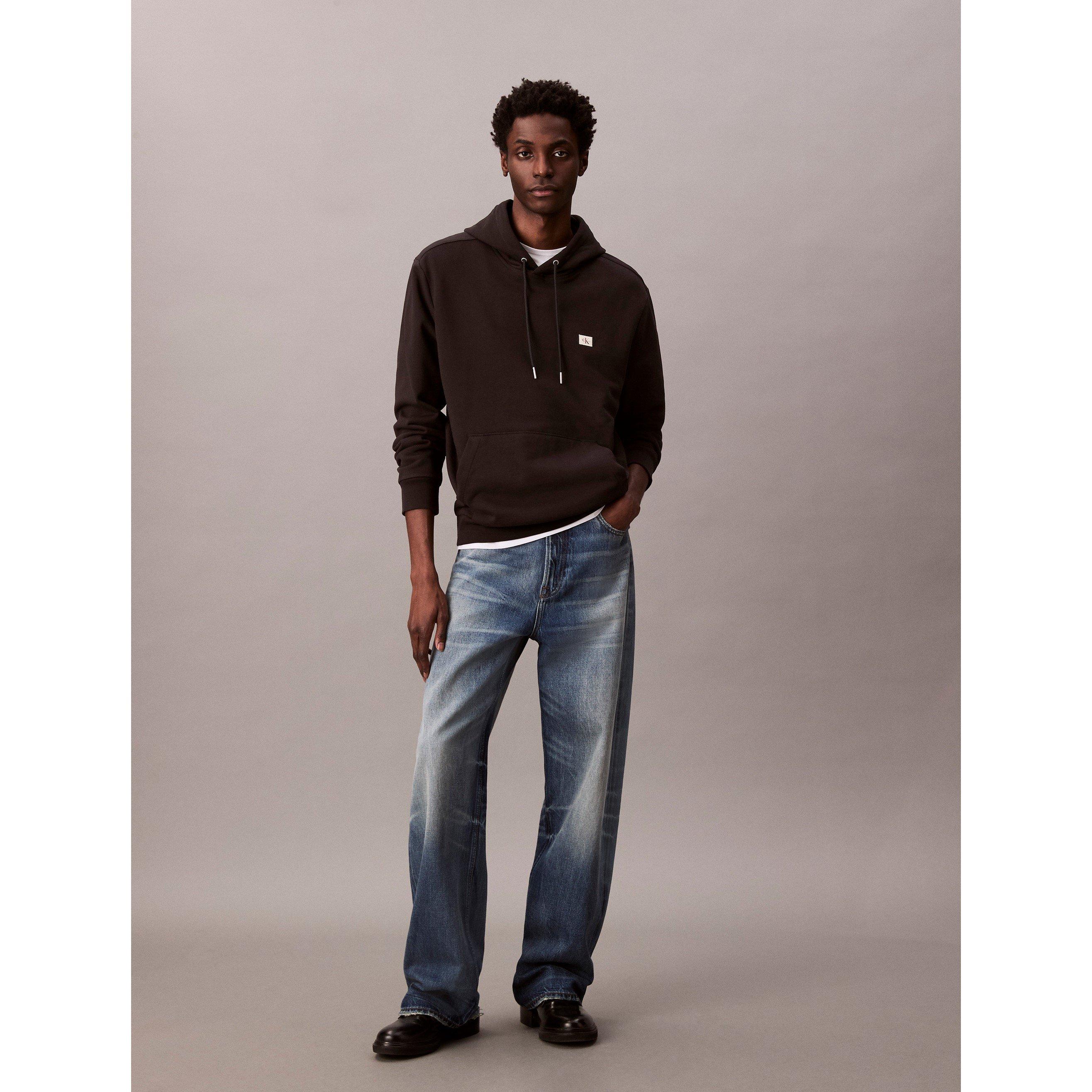 Nero UB1 - Calvin Klein Jeans - Men's CKJ Woven Over-the-Head Hoodie - 3