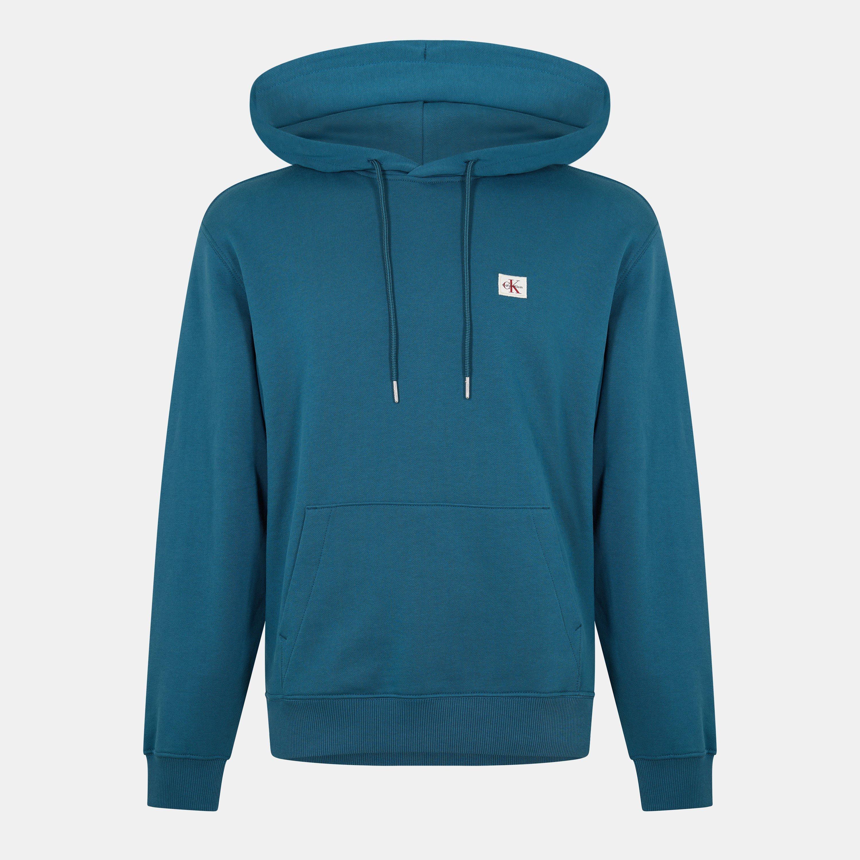 Calvin Klein Jeans Men's Ckj Woven Over-The-Head Hoodie - Navy Teal - L