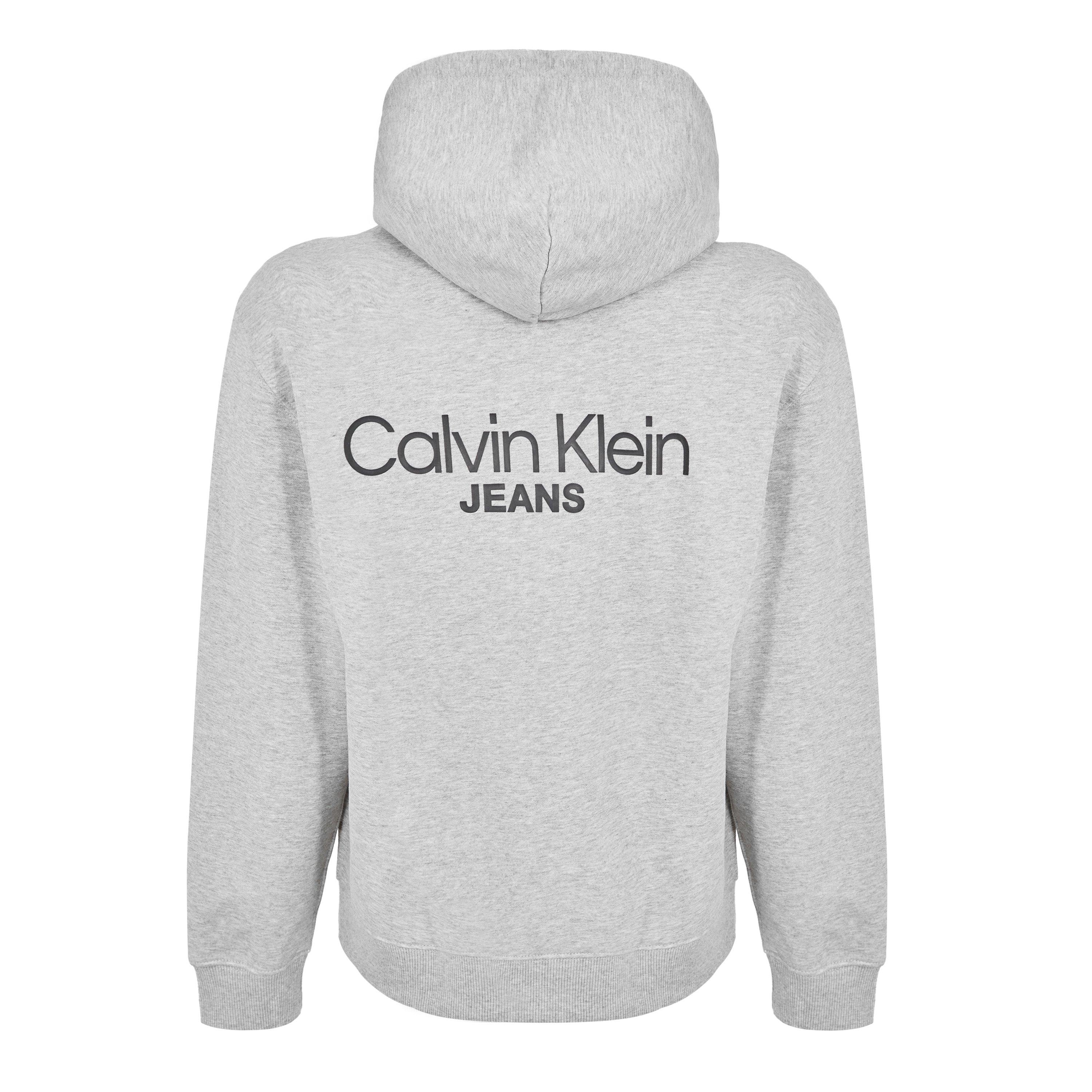 Heroic Grey Htr - Calvin Klein Jeans - Men's Back Print Hoodie - 2