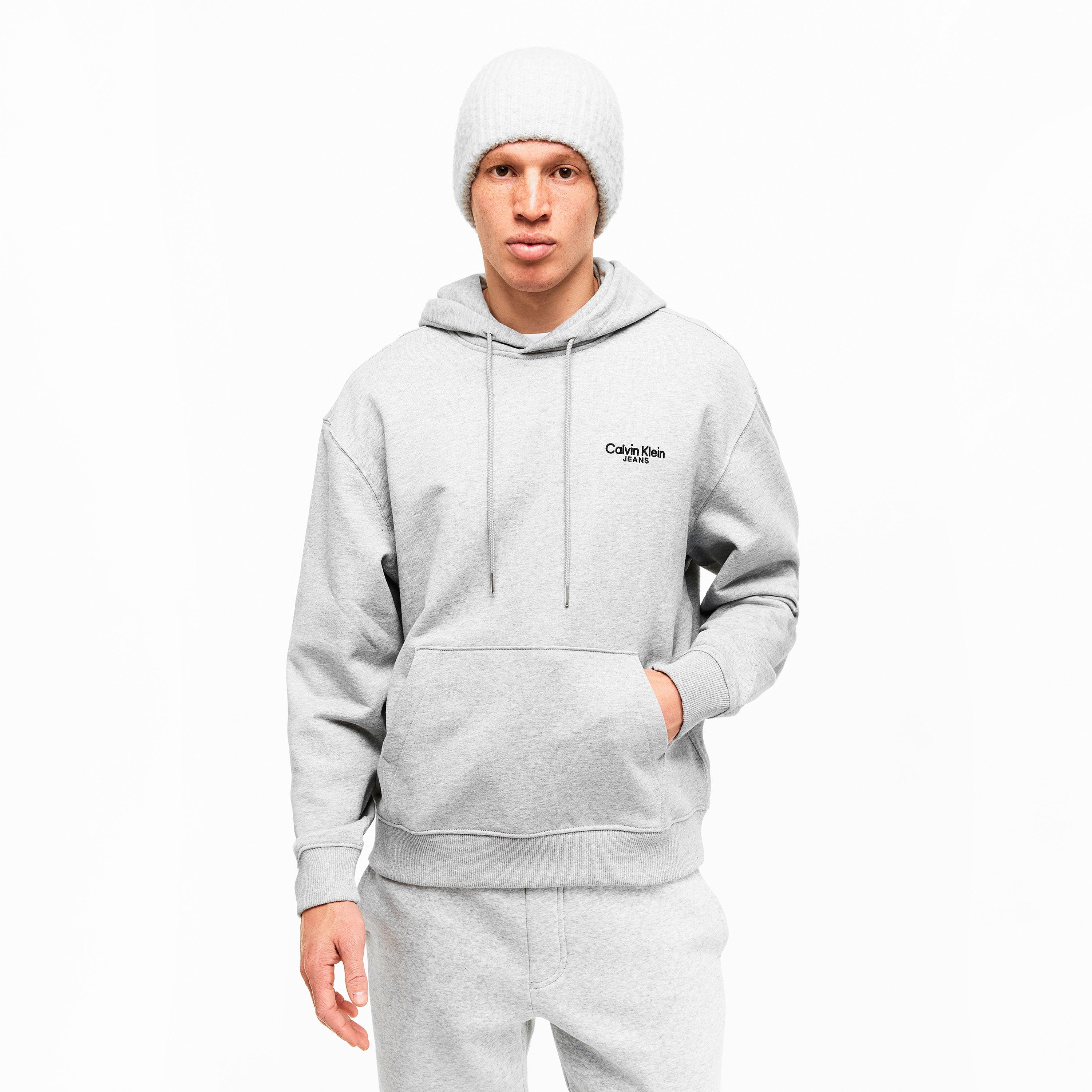 Heroic Grey Htr - Calvin Klein Jeans - Men's Back Print Hoodie - 3