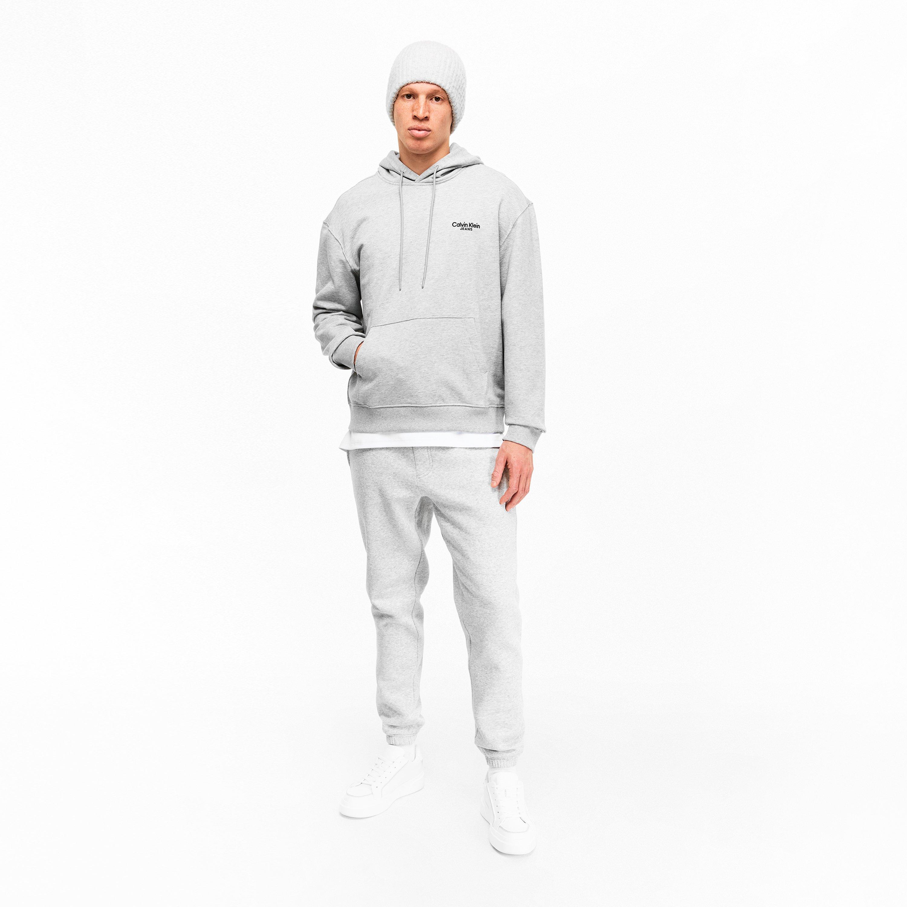 Heroic Grey Htr - Calvin Klein Jeans - Men's Back Print Hoodie - 6