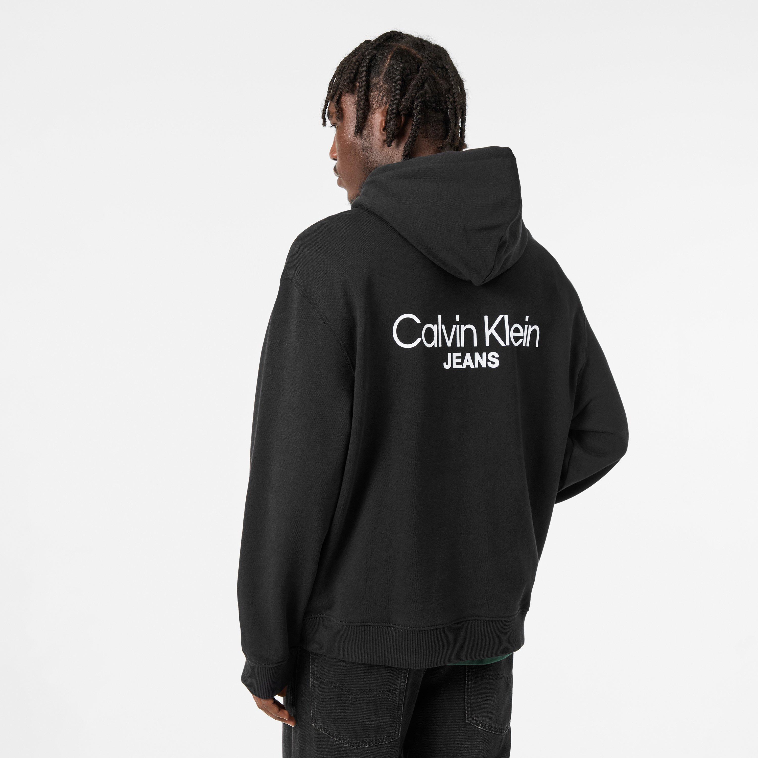 Crni UB1 - Calvin Klein Jeans - Men's Back Print Hoodie - 4