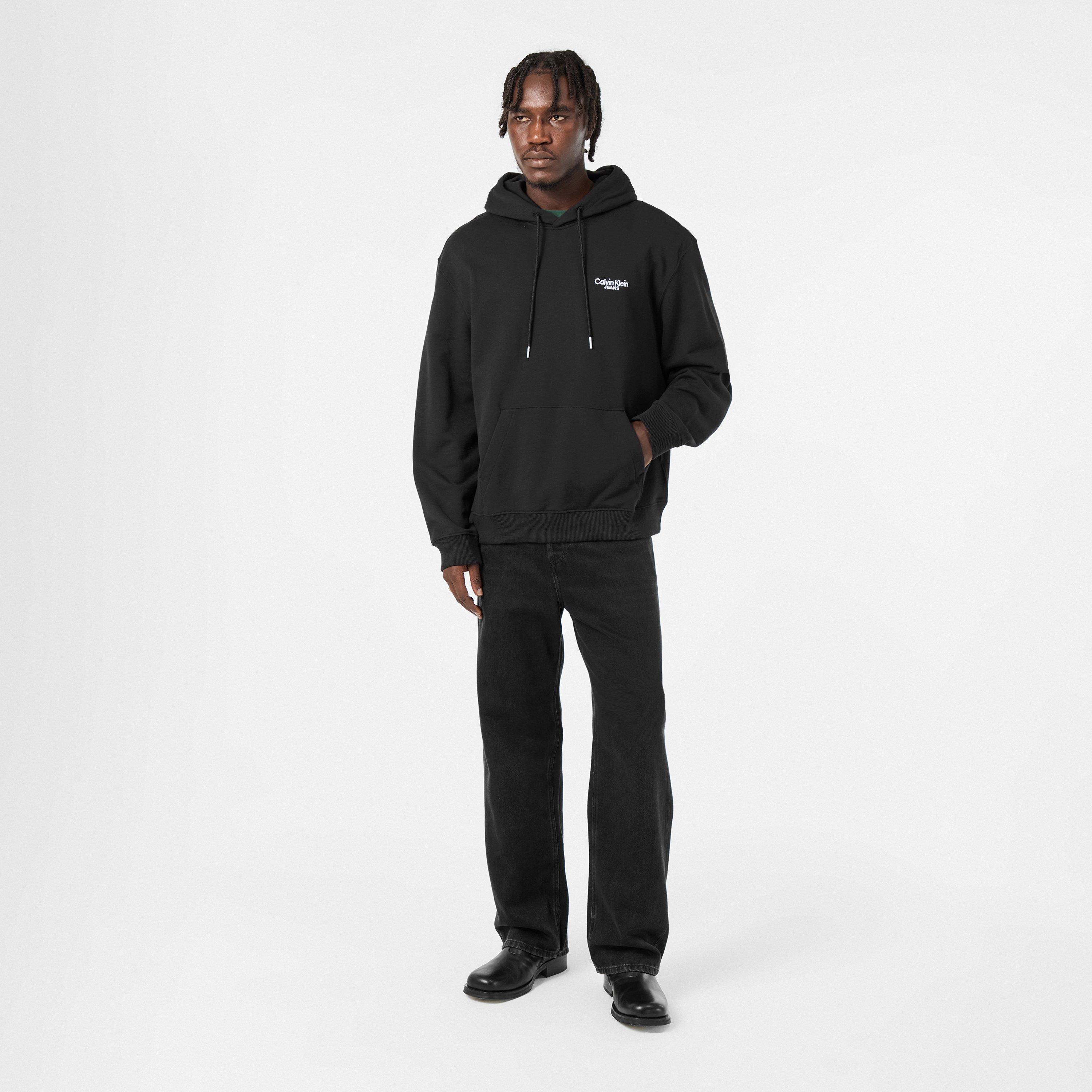 Crni UB1 - Calvin Klein Jeans - Men's Back Print Hoodie - 7