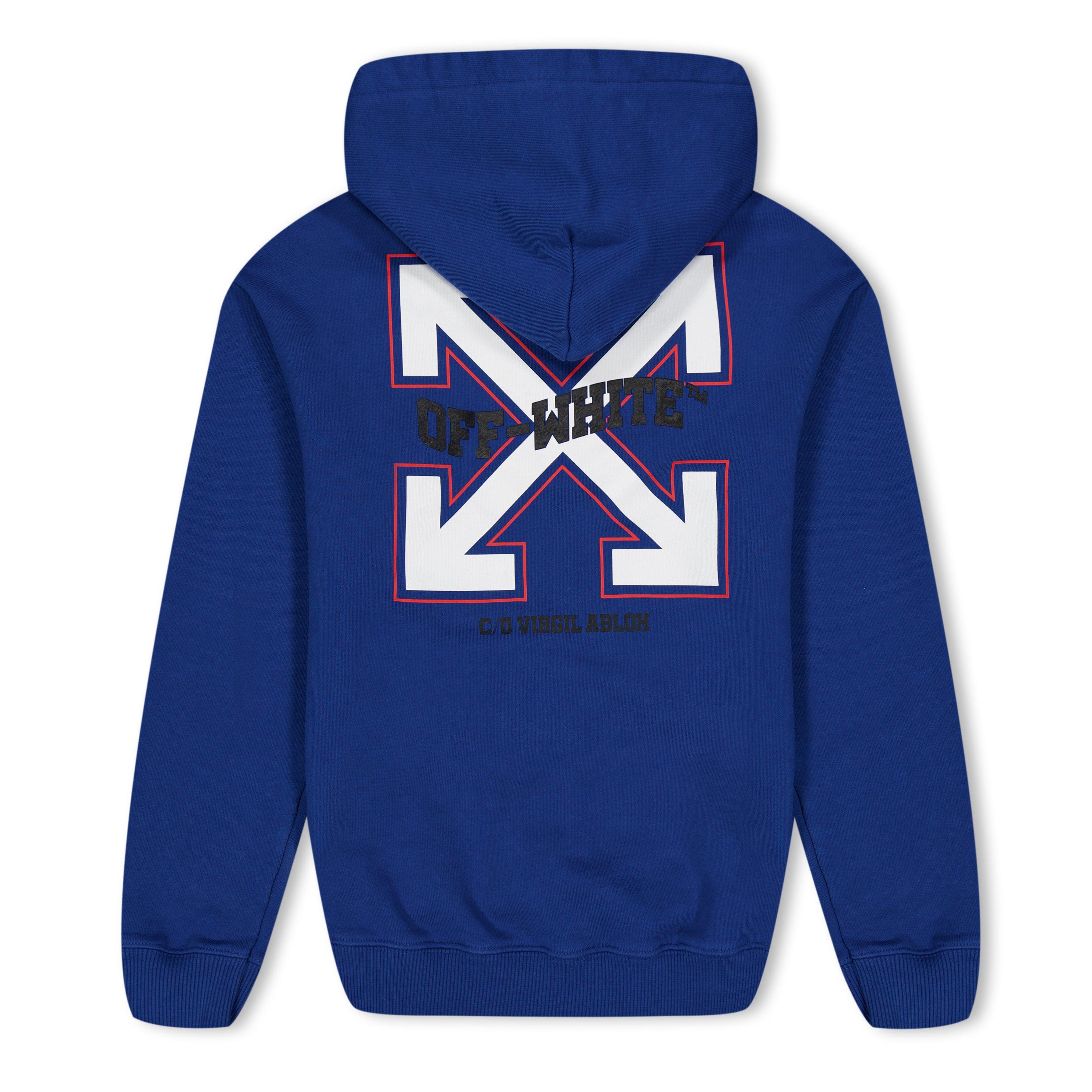 Blue 4501 - Off White - Unisex Varsity Arrow Hoodie Logo & Arrows - 2