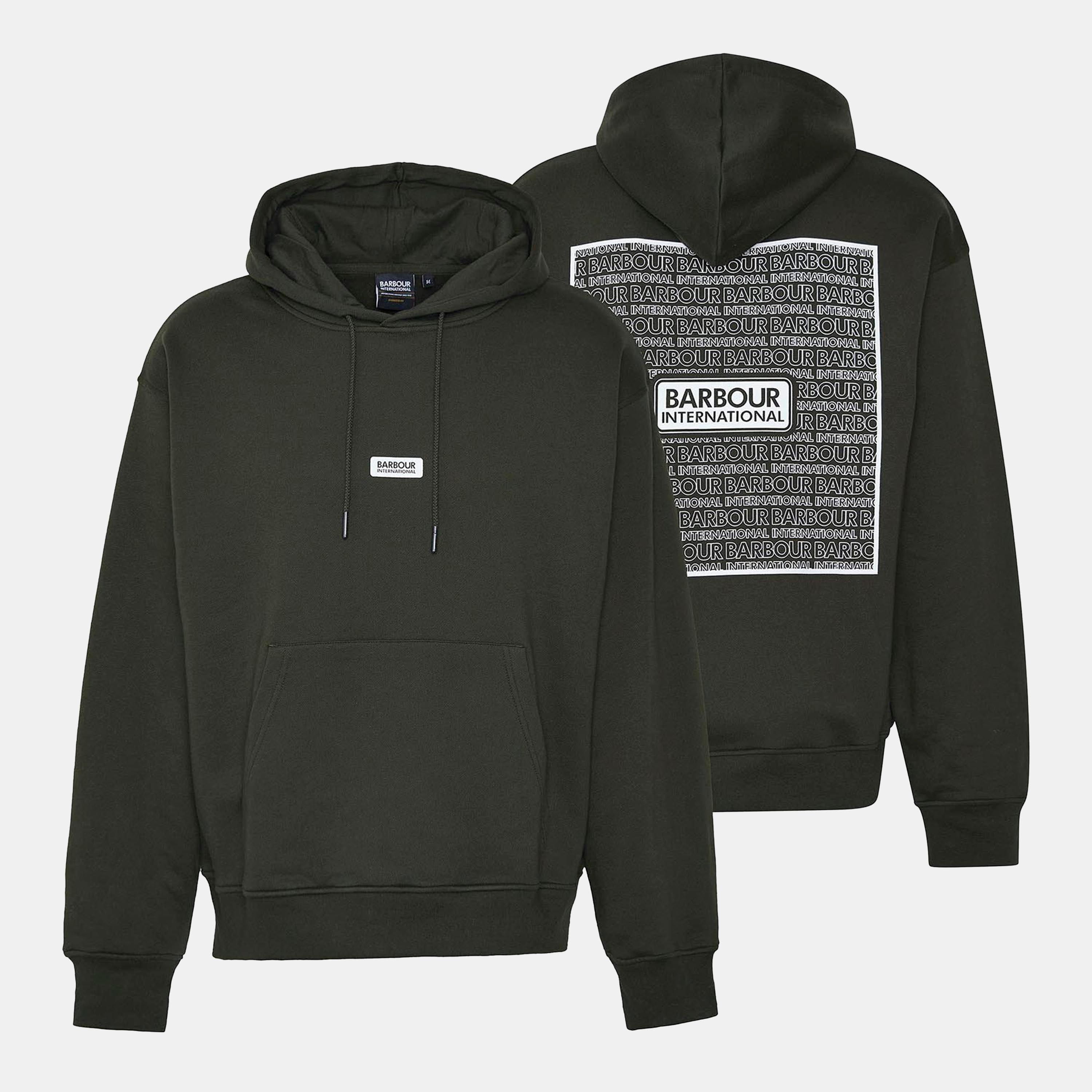 Barbour International Men's Lever Graphic Hoodie - Sage - 2XL