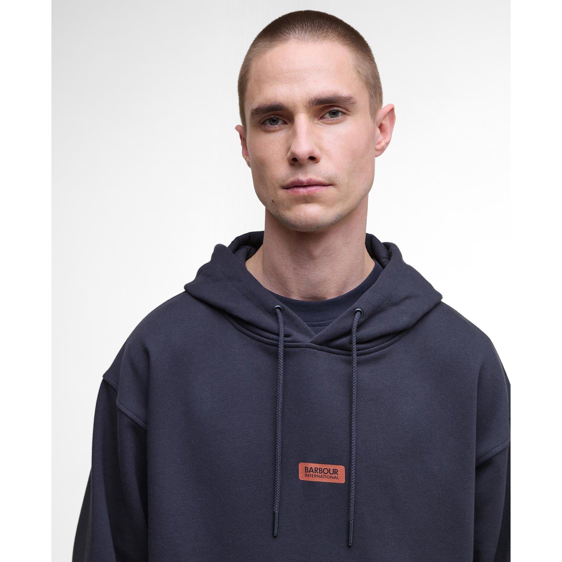 Dark Navy - Barbour International - Lever Graphic Hoodie - 4