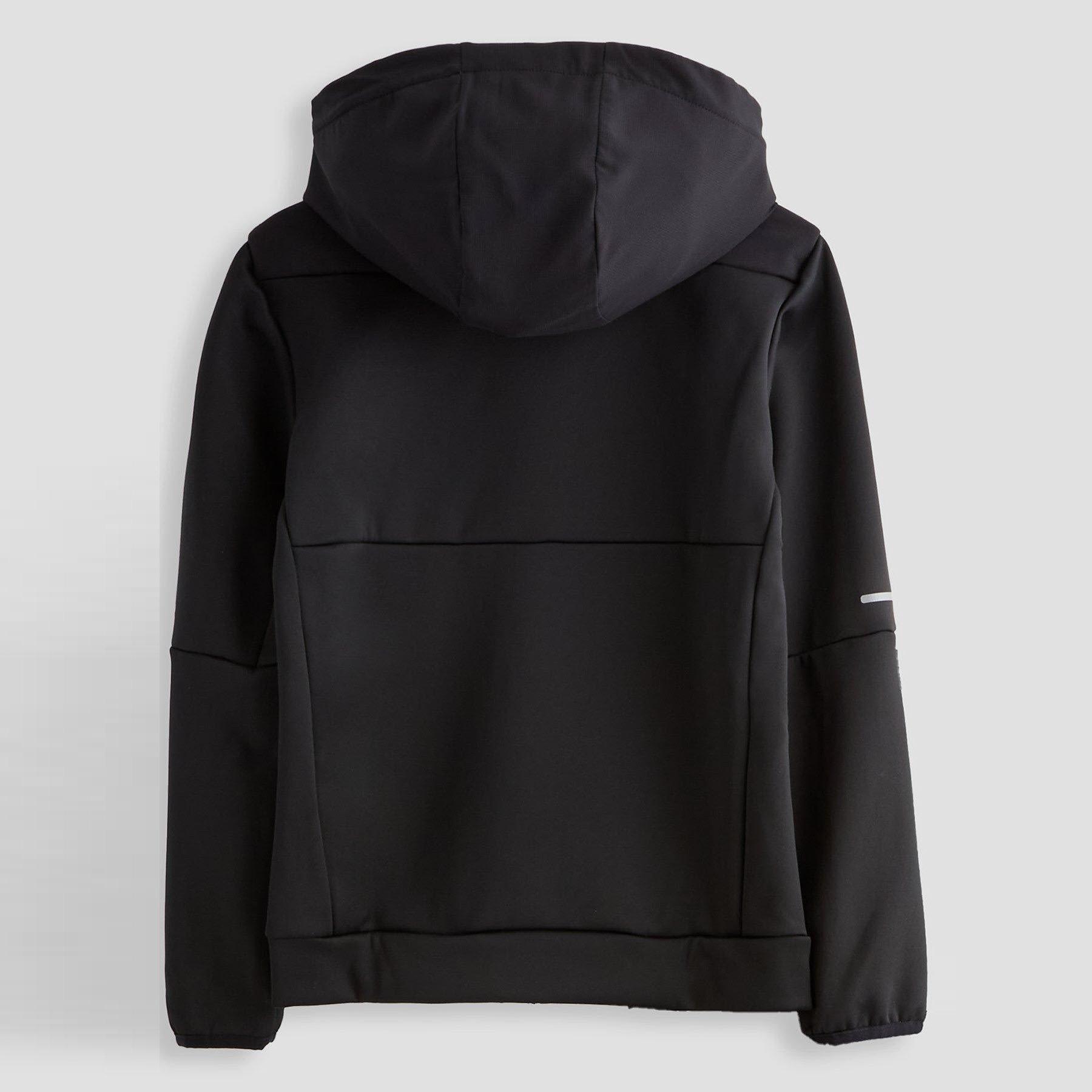 Black - adidas - Kids' Clima Full-Zip Hooded Tracksuit Top - 2