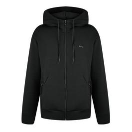Boss Men's Saggy Full-Zip Hoodie with Adjustable Drawstring Hood