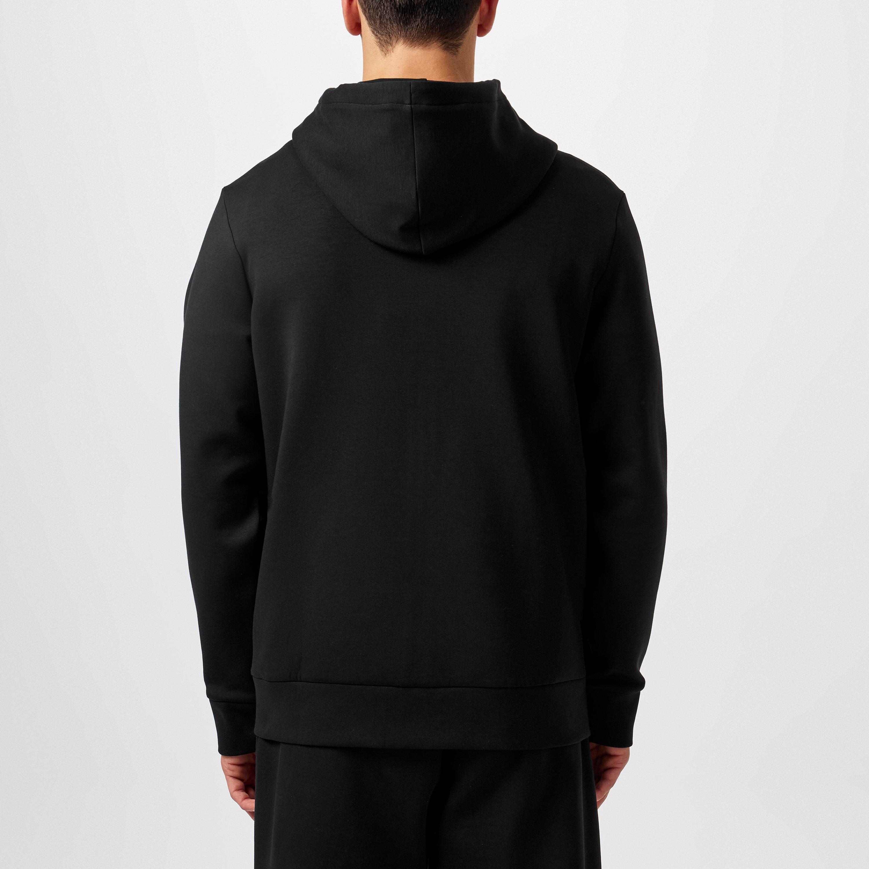 Black 001 - Boss - Mens BOSS GREEN Full-Zip Hoodie with Adjustable Drawstring Hood - Streamlined Design - 4