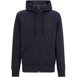 Boss Men's Saggy Full-Zip Hoodie with Adjustable Drawstring Hood