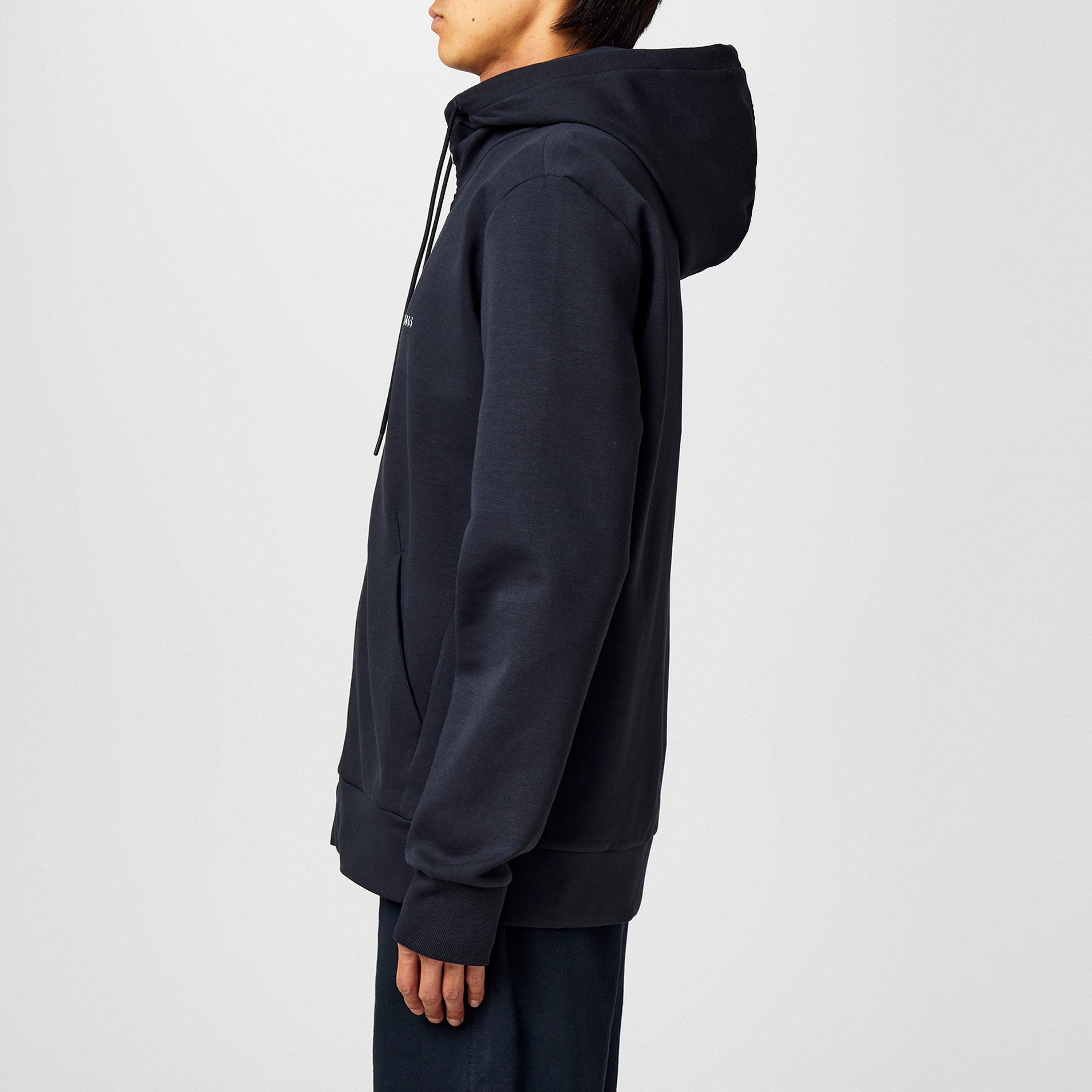 Navy 402 - Boss - Men's Saggy Full-Zip Hoodie with Adjustable Drawstring Hood - 2