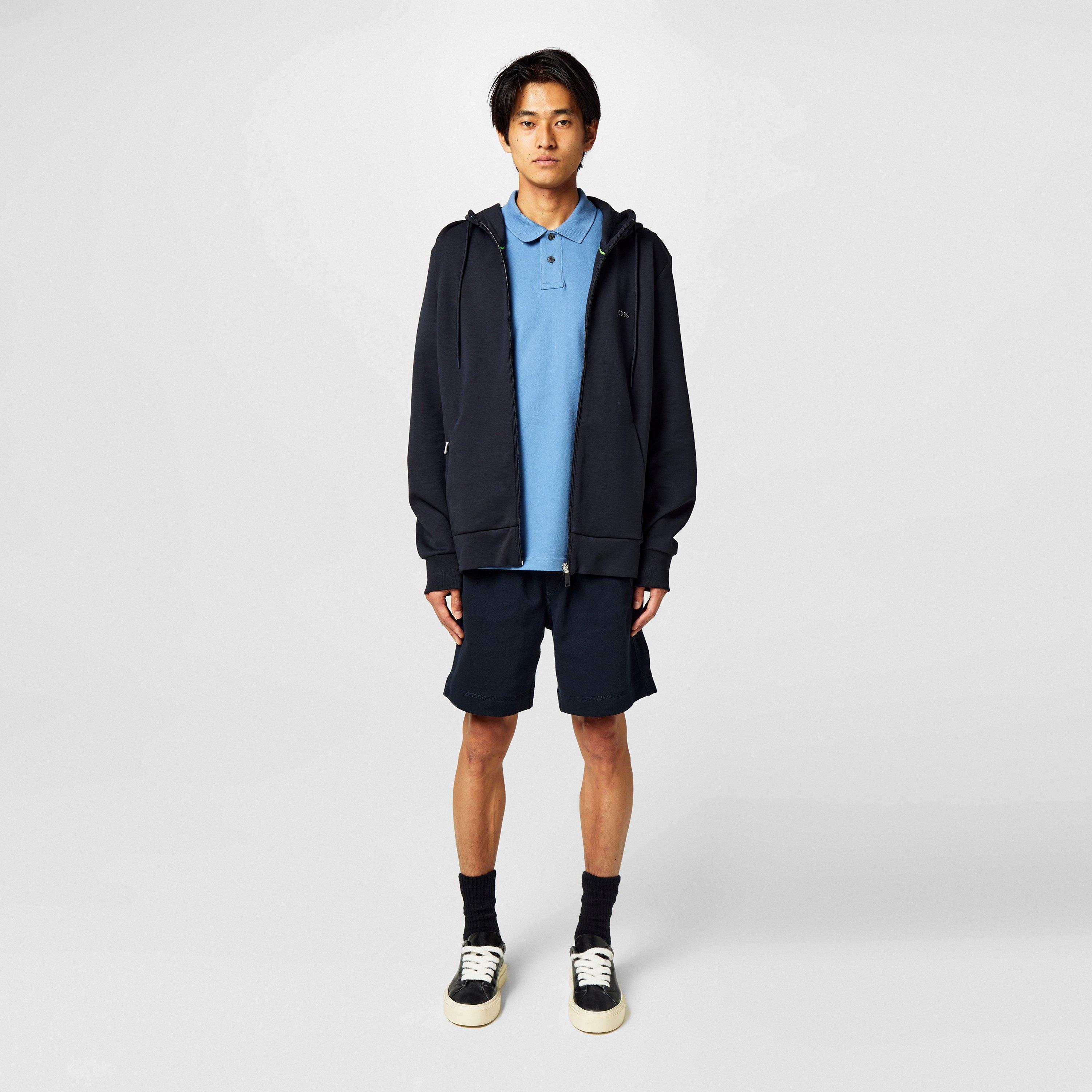 Navy 402 - Boss - Men's Saggy Full-Zip Hoodie with Adjustable Drawstring Hood - 6