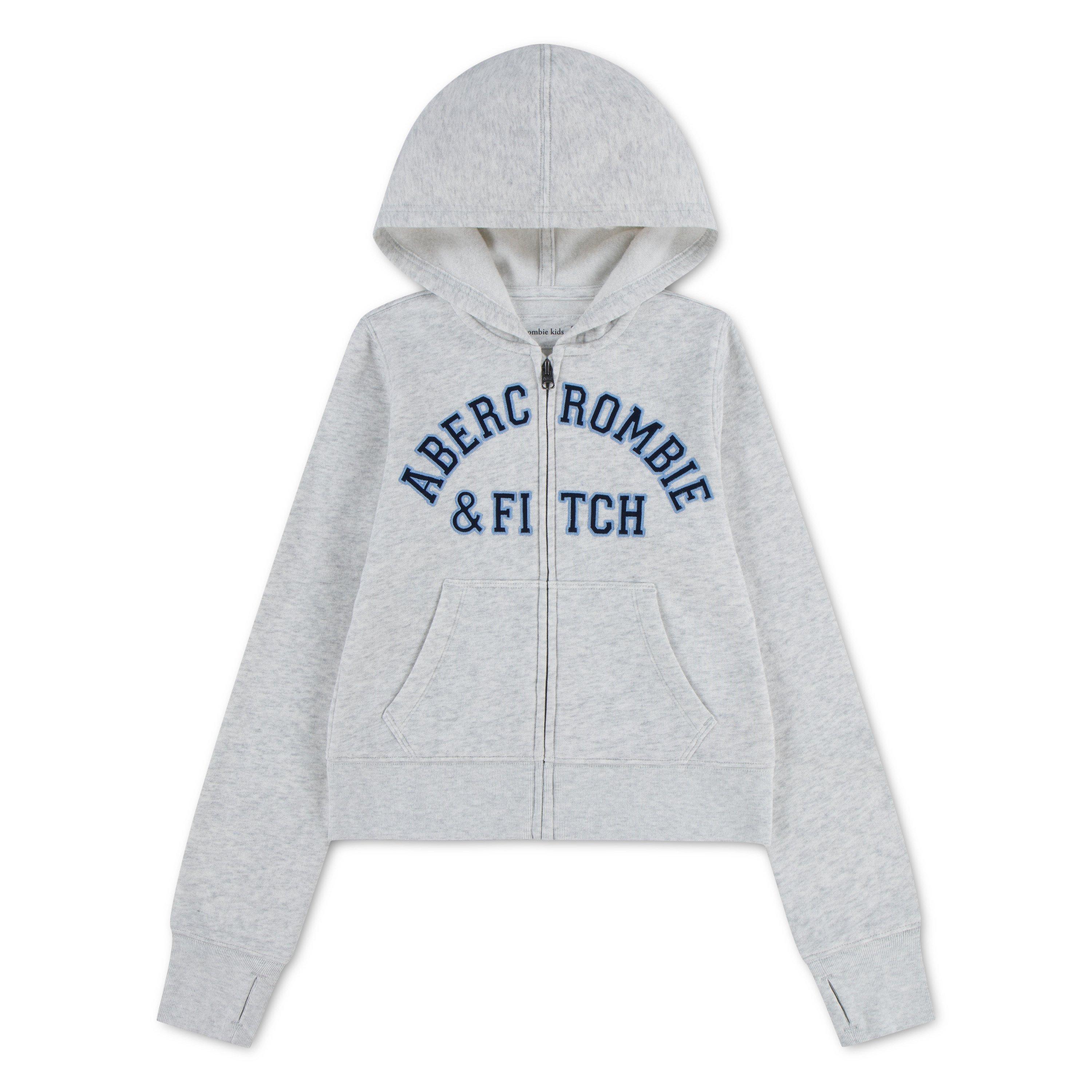 Light Grey Hthr - Abercrombie and Fitch - A and F LG Full Zp H Jn64 - 1