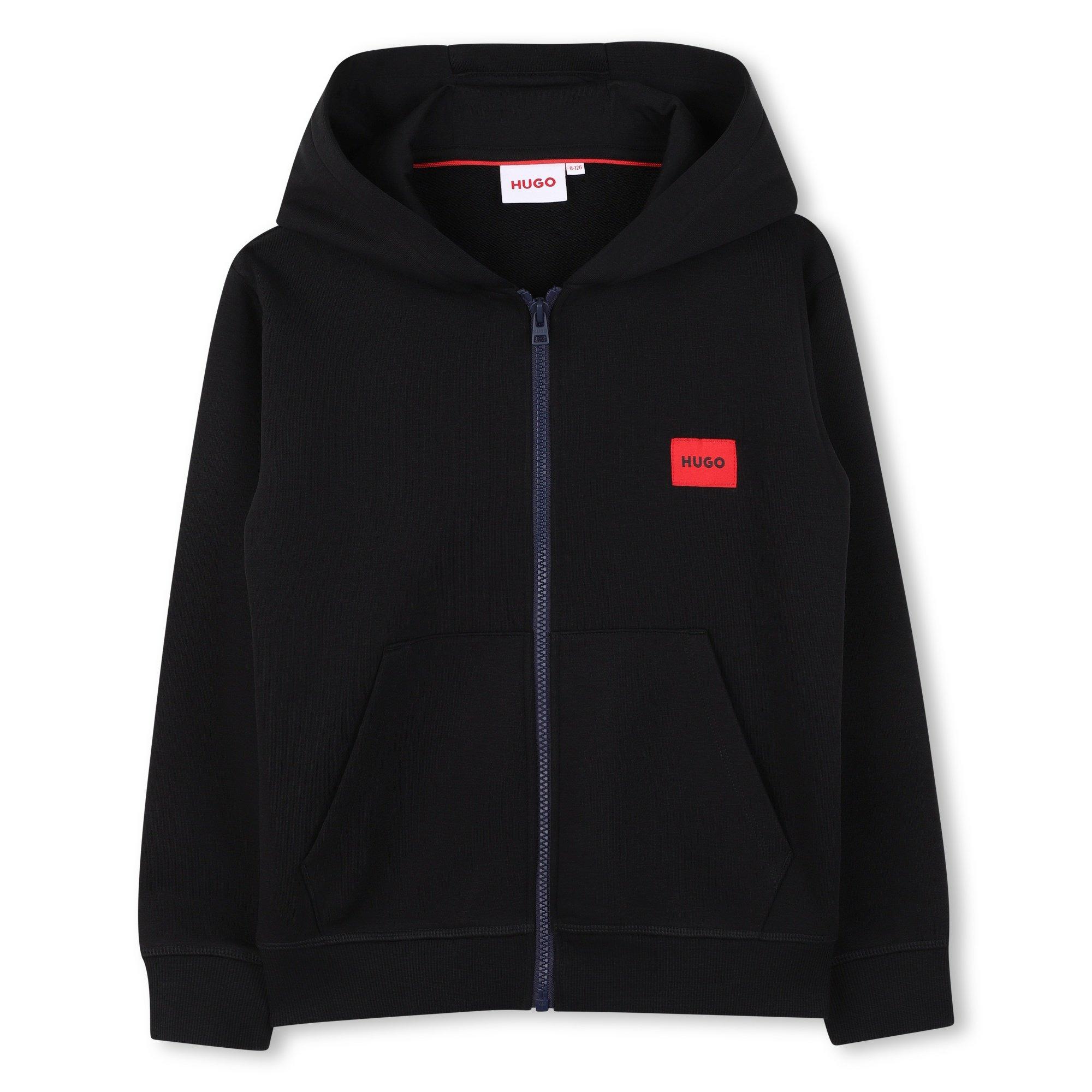 Black 09B - Hugo - Kids' Zip Hoodie - 1