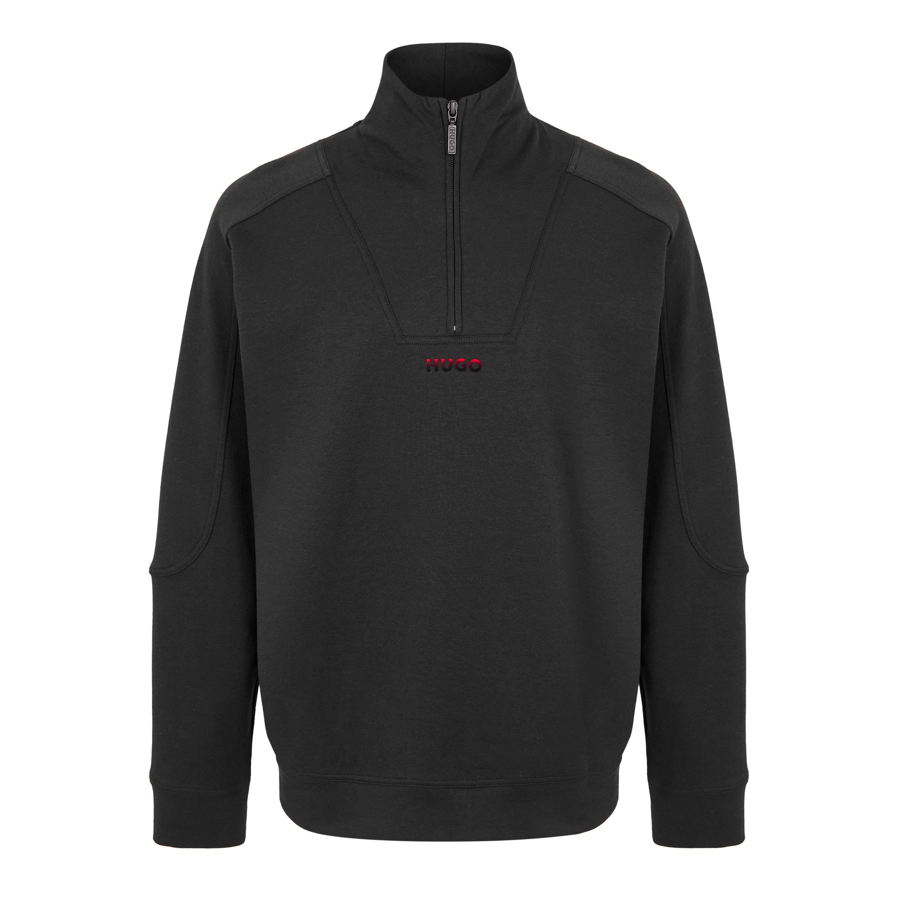 Black - Hugo - Hugo Atlas Half Zip 10277512 01 Hoody Mens - 1