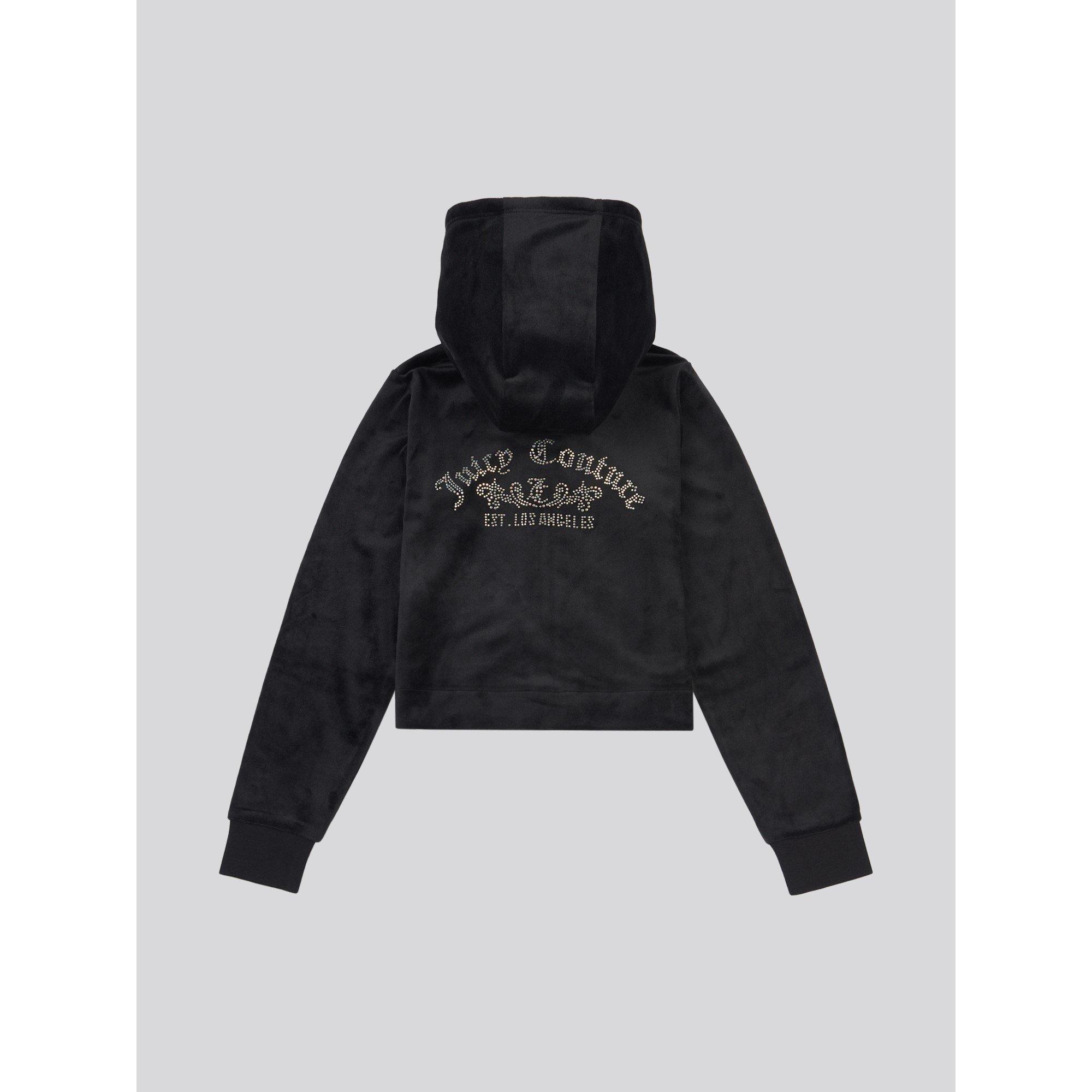 Jet Black 102 - Juicy Couture - Kids' Vel Arch Zip Hoodie - 2