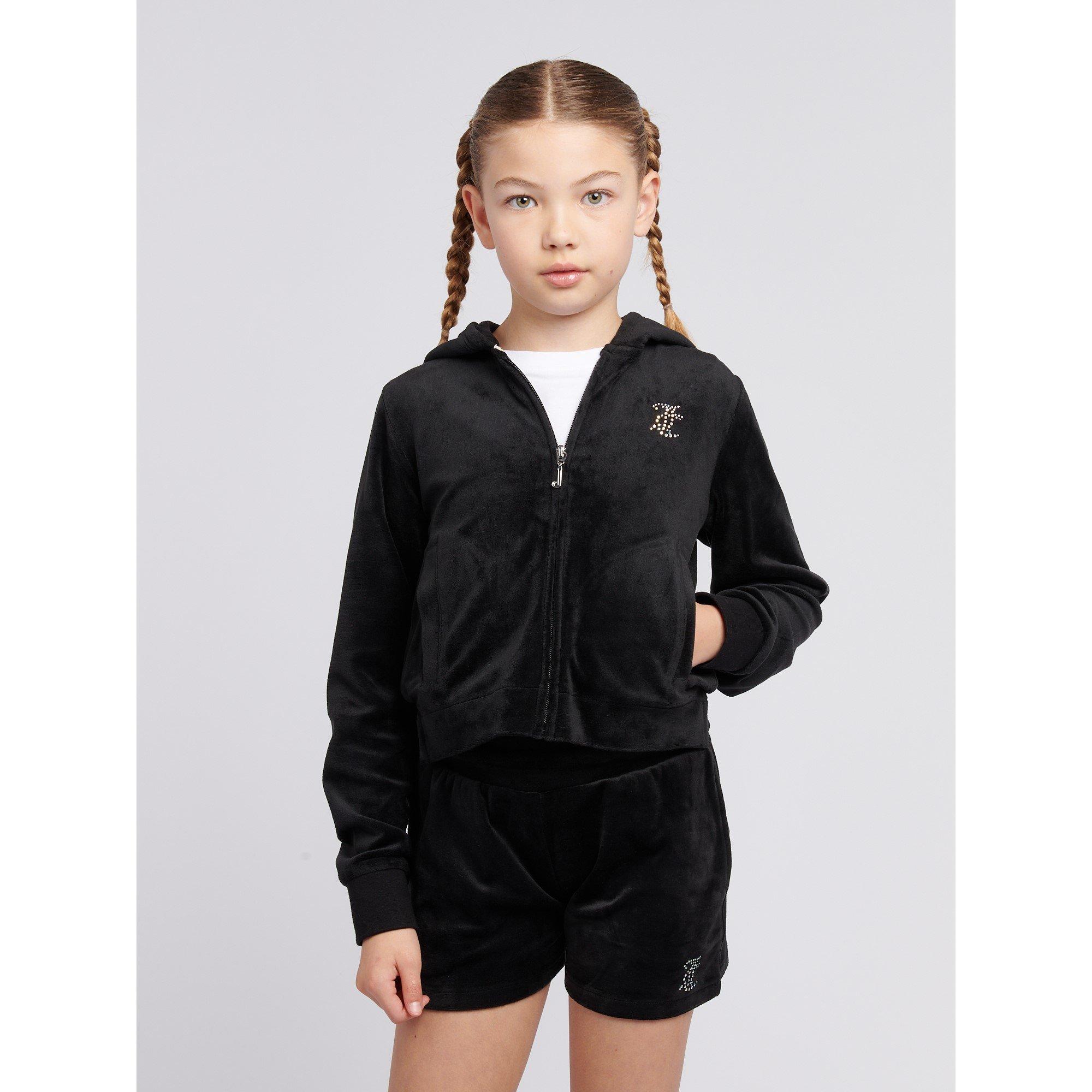 Jet Black 102 - Juicy Couture - Kids' Vel Arch Zip Hoodie - 3