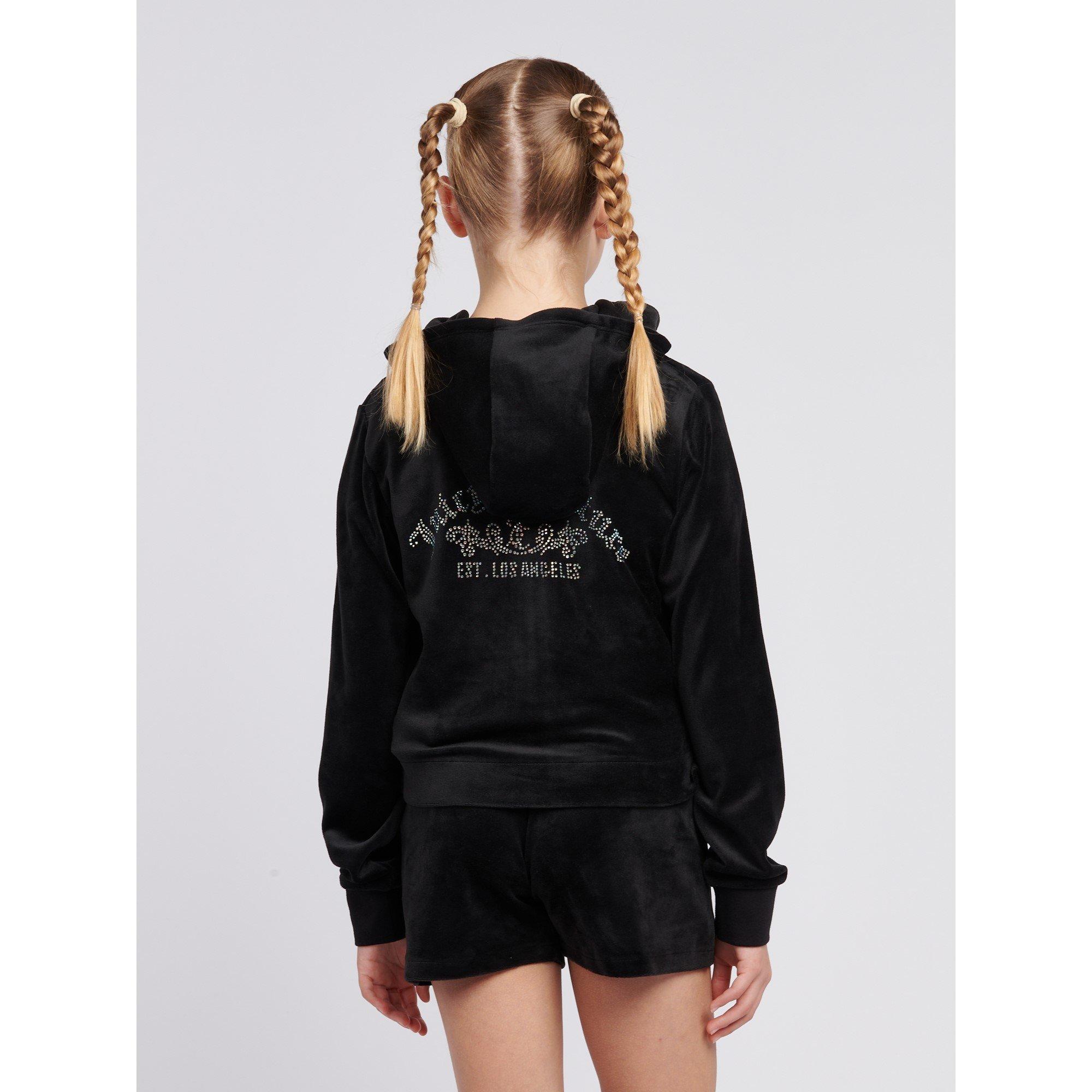 Jet Black 102 - Juicy Couture - Kids' Vel Arch Zip Hoodie - 4