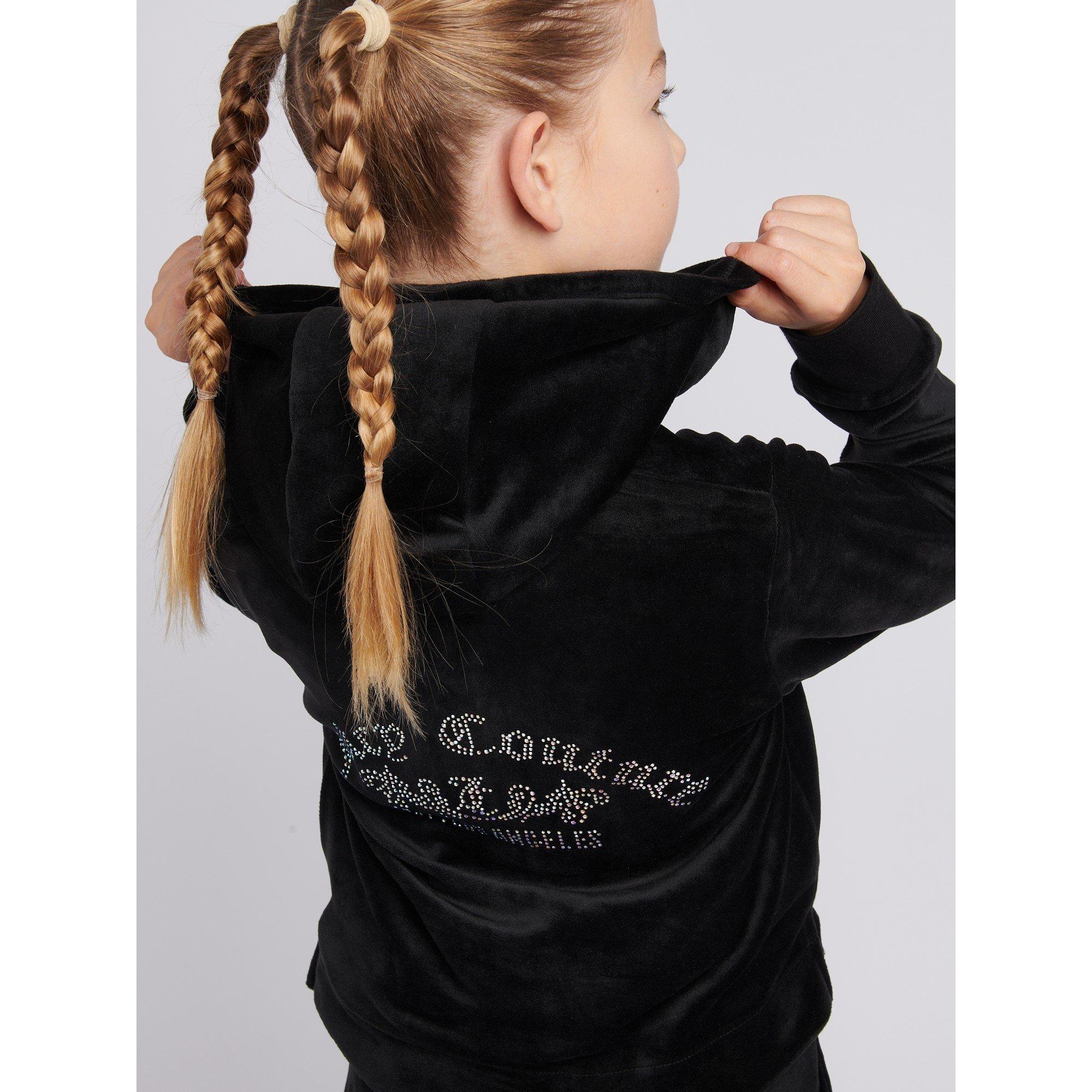 Jet Black 102 - Juicy Couture - Kids' Vel Arch Zip Hoodie - 5