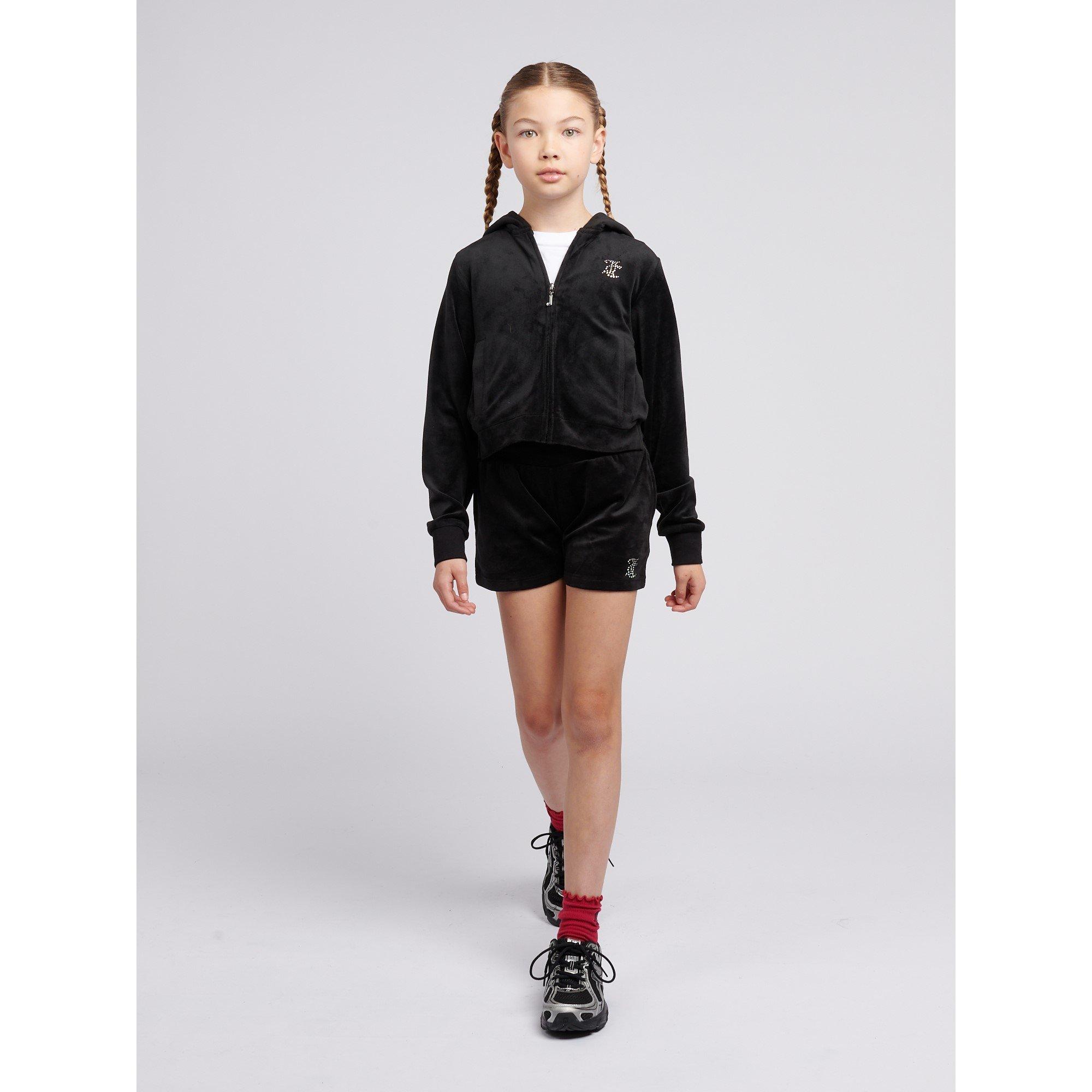 Jet Black 102 - Juicy Couture - Kids' Vel Arch Zip Hoodie - 7
