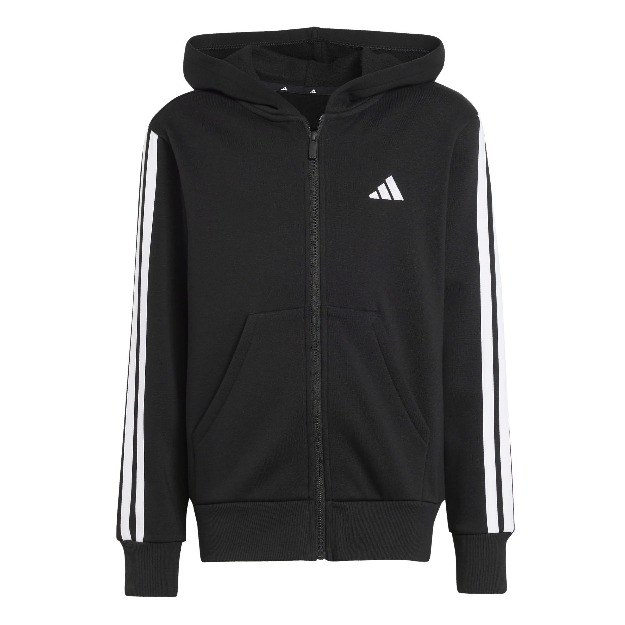 Adidas Boys Essentials 3-Stripes Hoodie Kids - Black/White - 13 Years