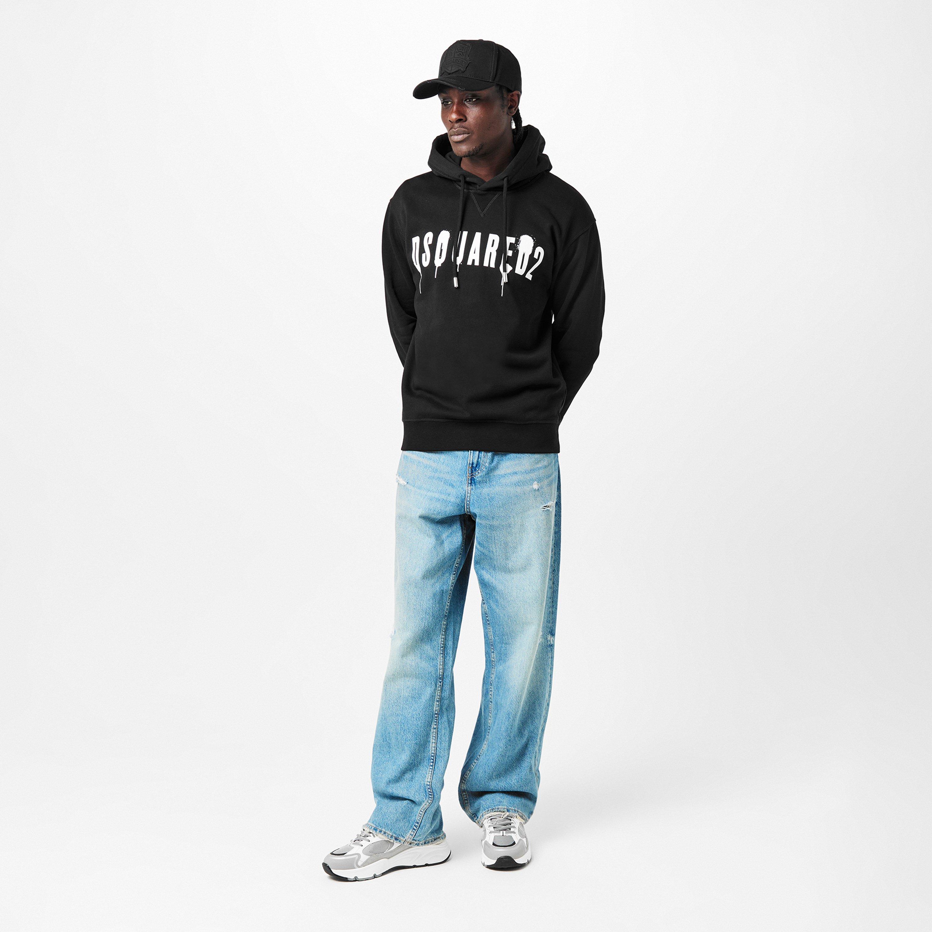 Black - DSquared2 - Spray Hoodie - 6
