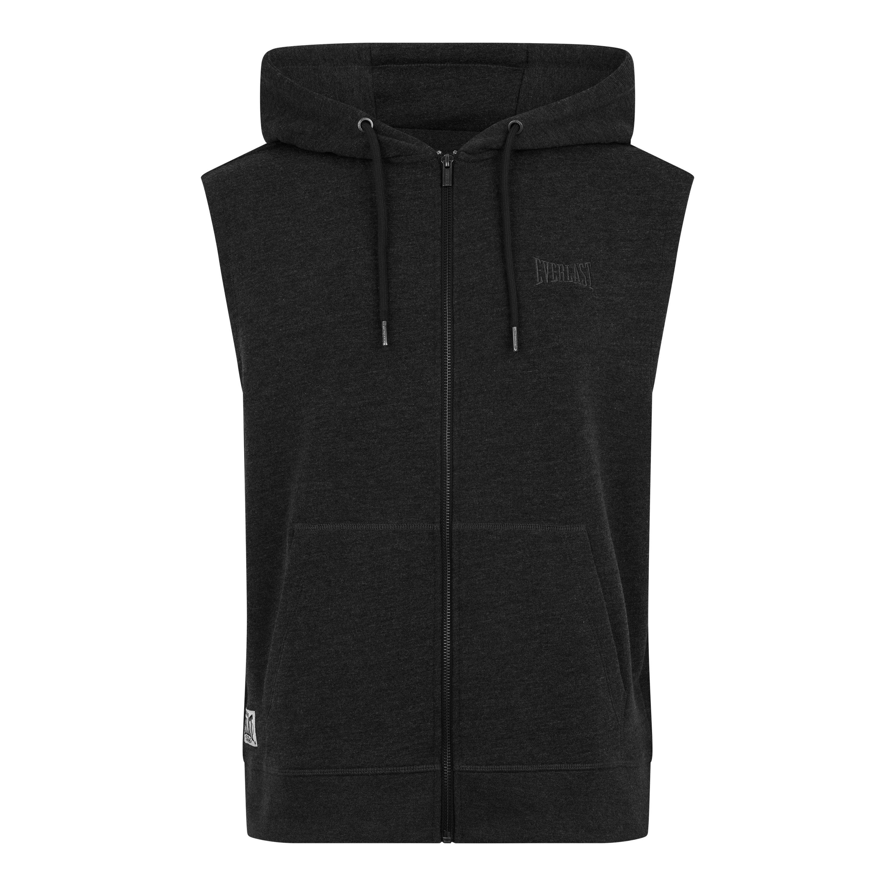 EXCLUSIF GILET EN SWEAT À CAPUCHE BLACK COTON, POLYESTER EVERLAST EXCLUSIF GILET EN SWEAT À CAPUCHE BLACK COTON, POLYESTER EVERLAST