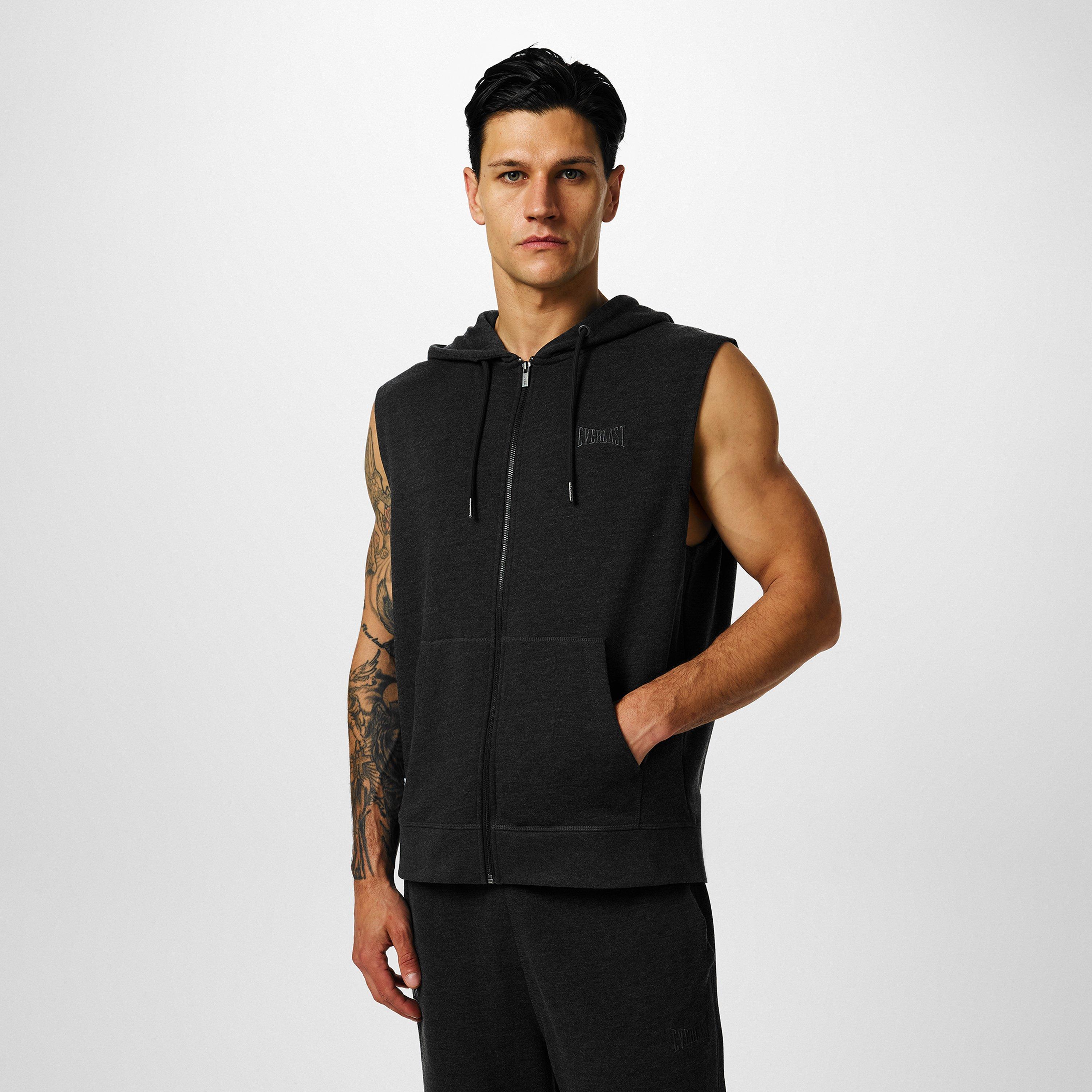 Charcoal - Everlast - Box Sleeveless Hoodie Mens - 3