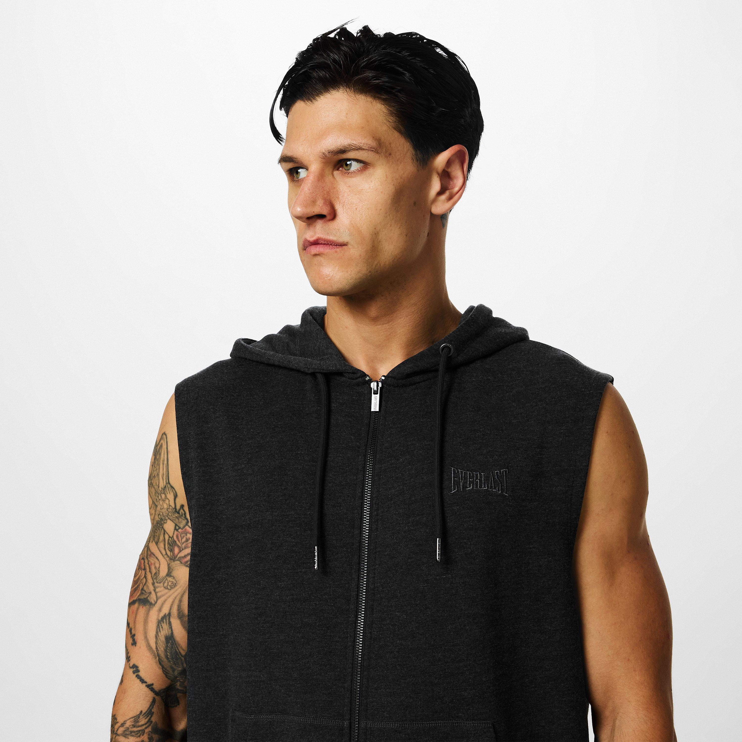 Charcoal - Everlast - Box Sleeveless Hoodie Mens - 5