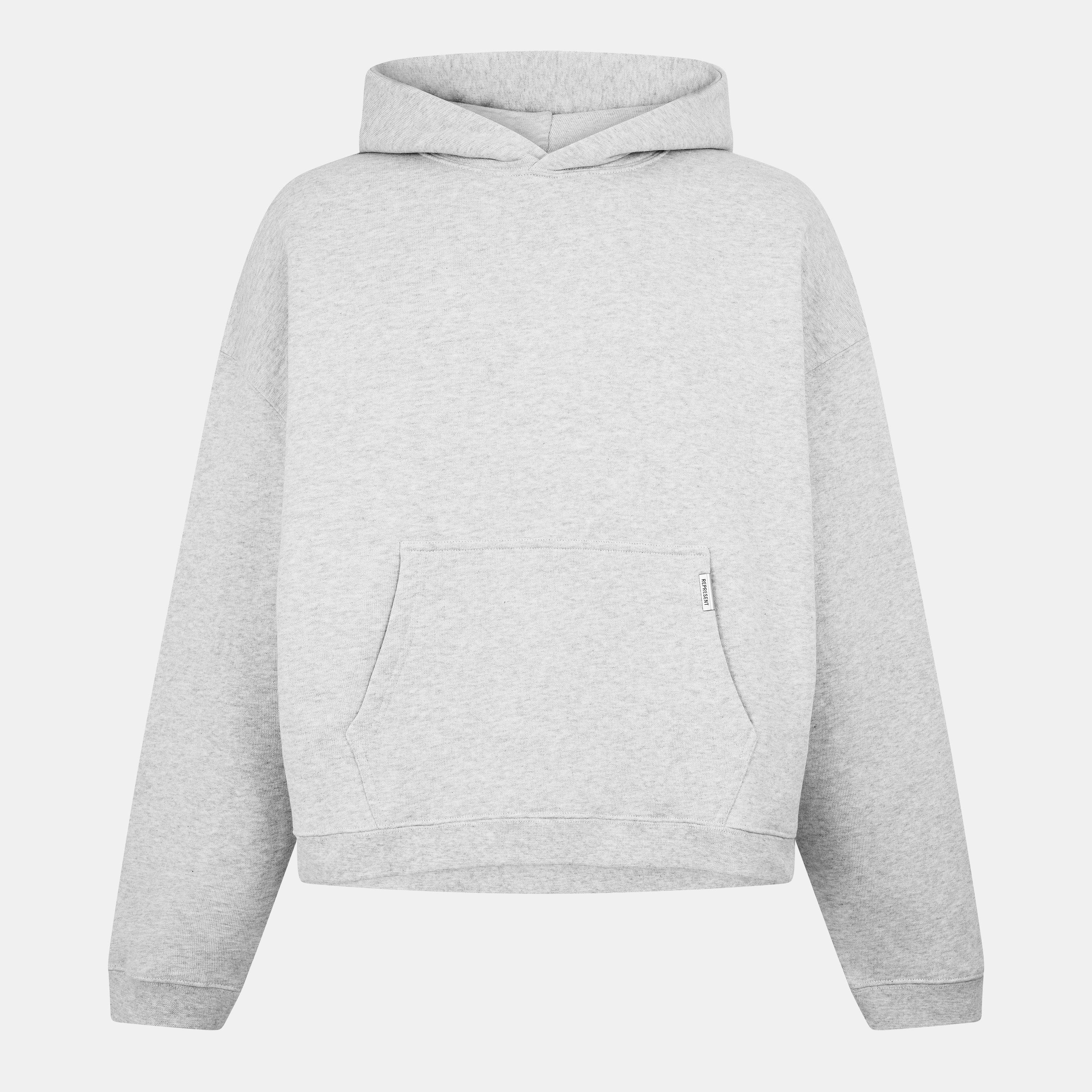 Ice Grey Marl - Represent - Men's Pullover Relaxed Fit Hoodie - 1