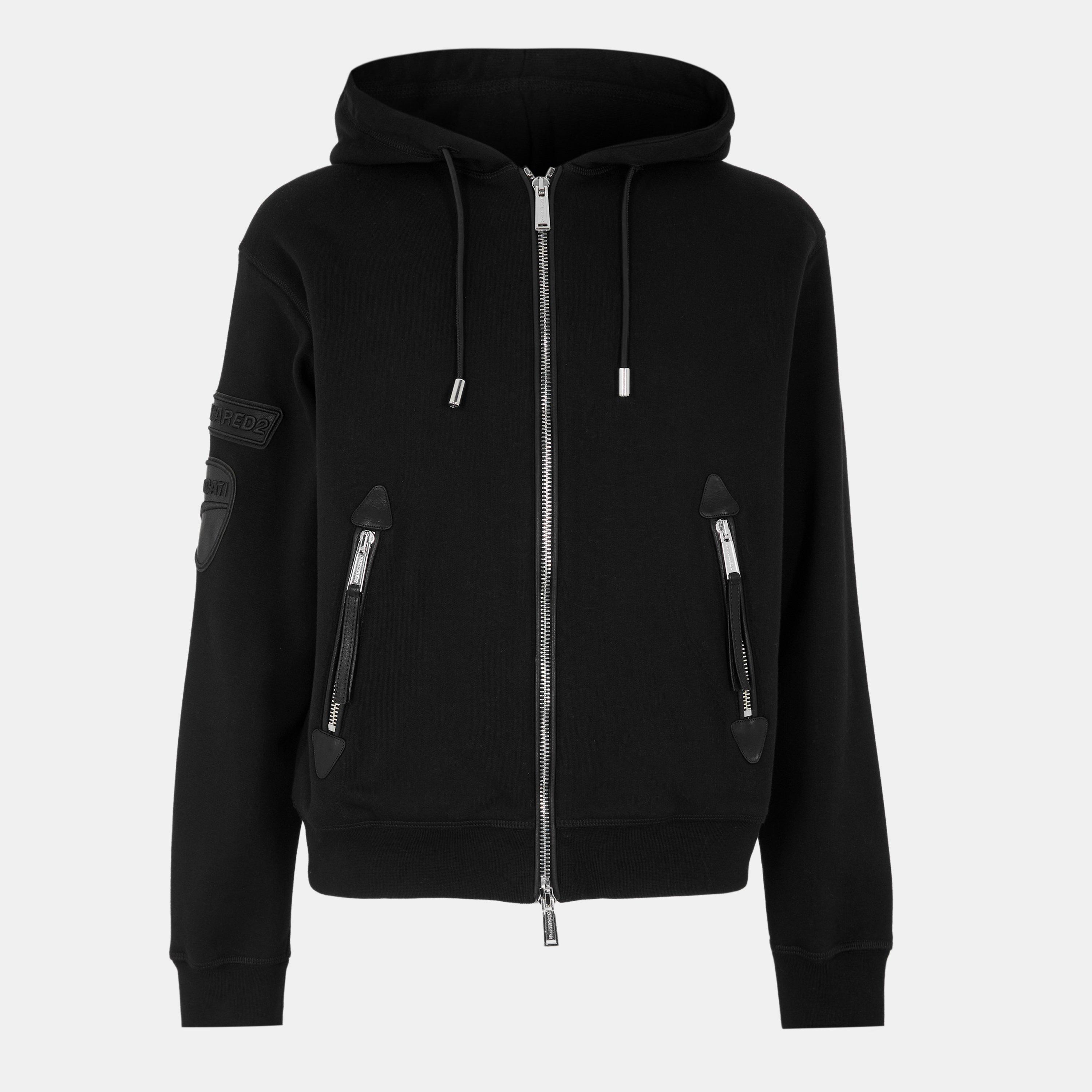 Black - DSquared2 - Men's DSQ Ducati Zip Hoodie - 1