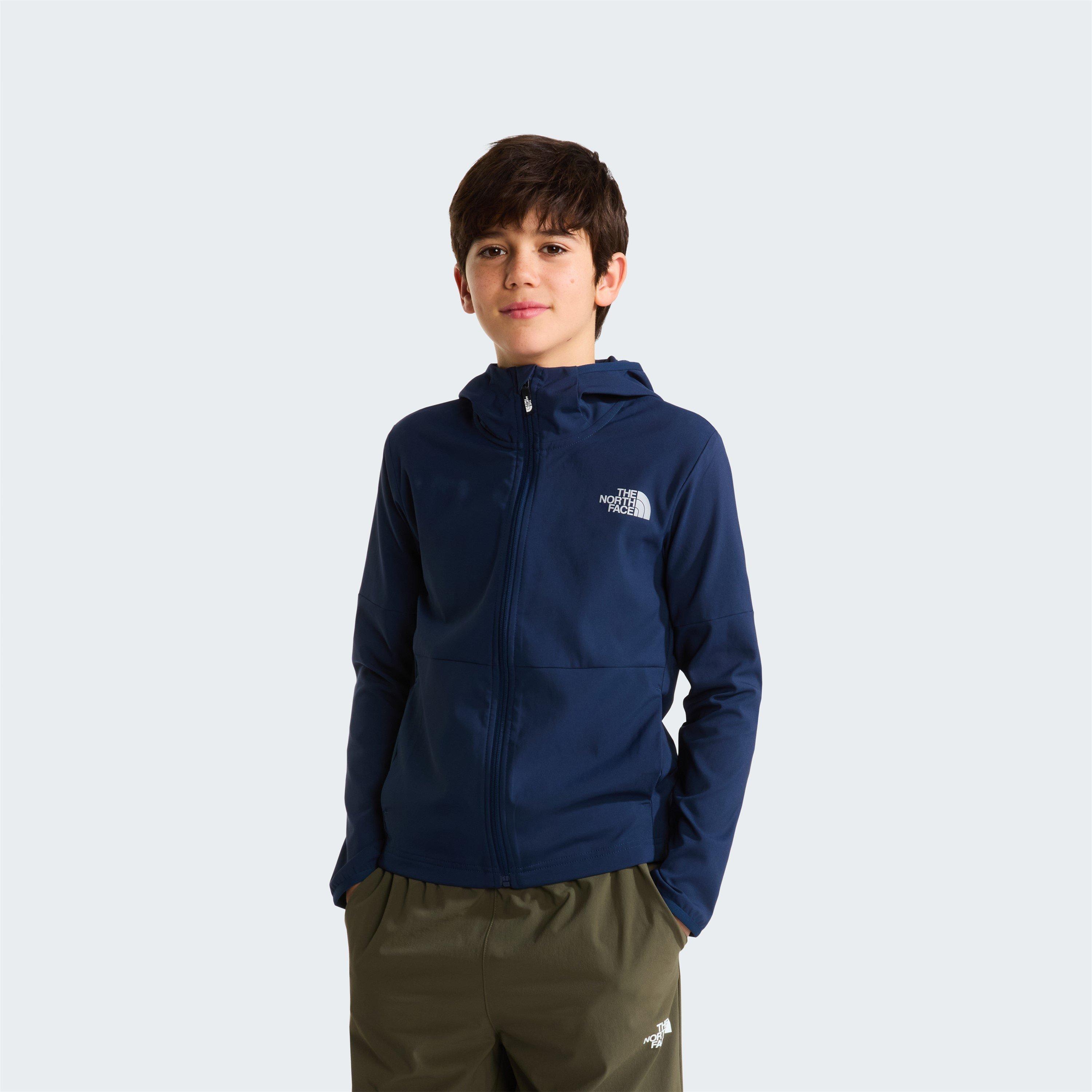 Navy Silver O6Q - The North Face - Unisex Kids On Trail Fleece Tracksuit Top - 3