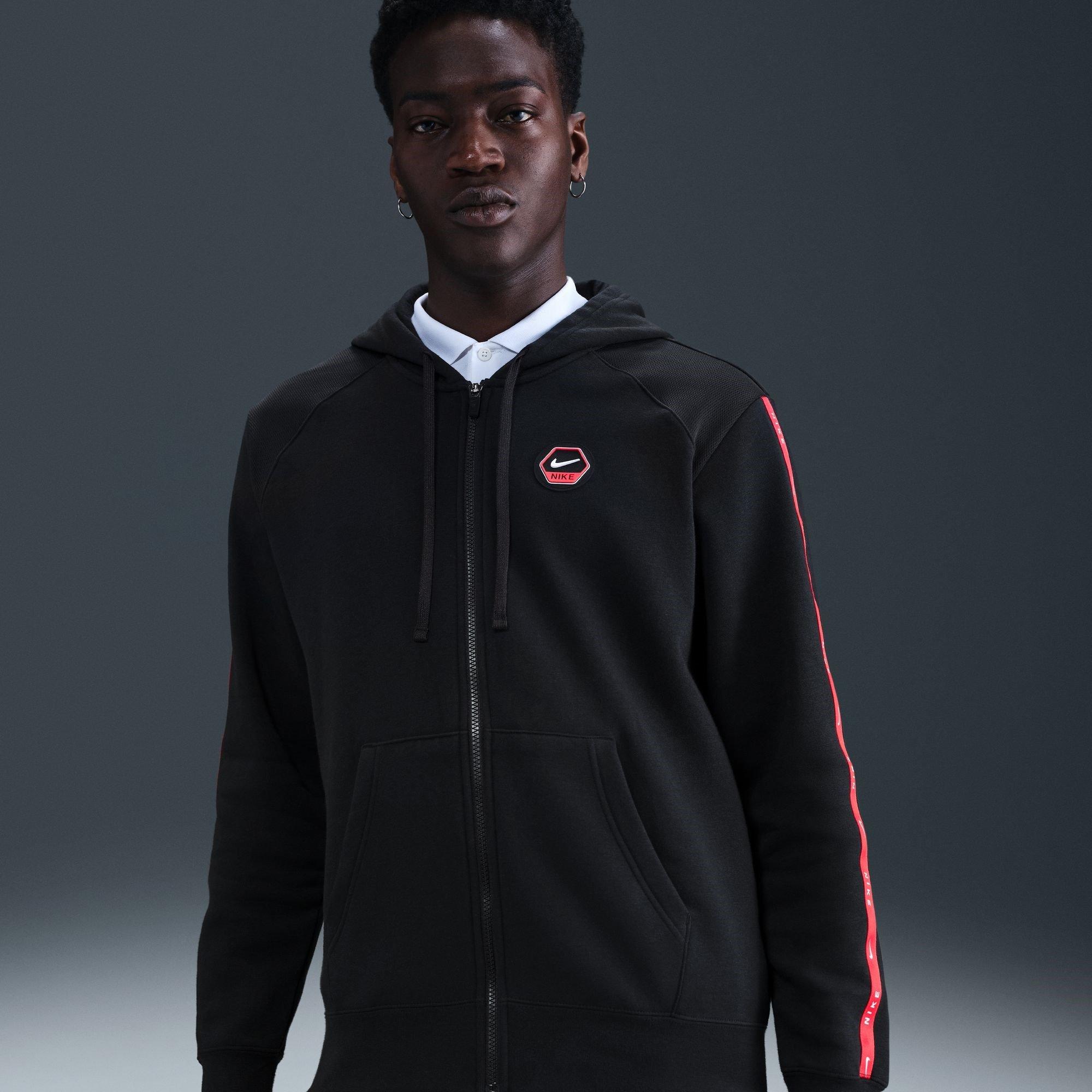 Black/Red - Nike - City Hoodie Mens - 1