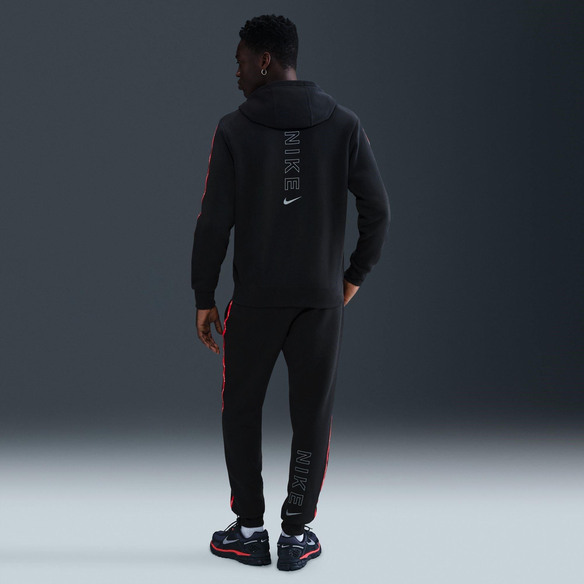 Black/Red - Nike - City Hoodie Mens - 3