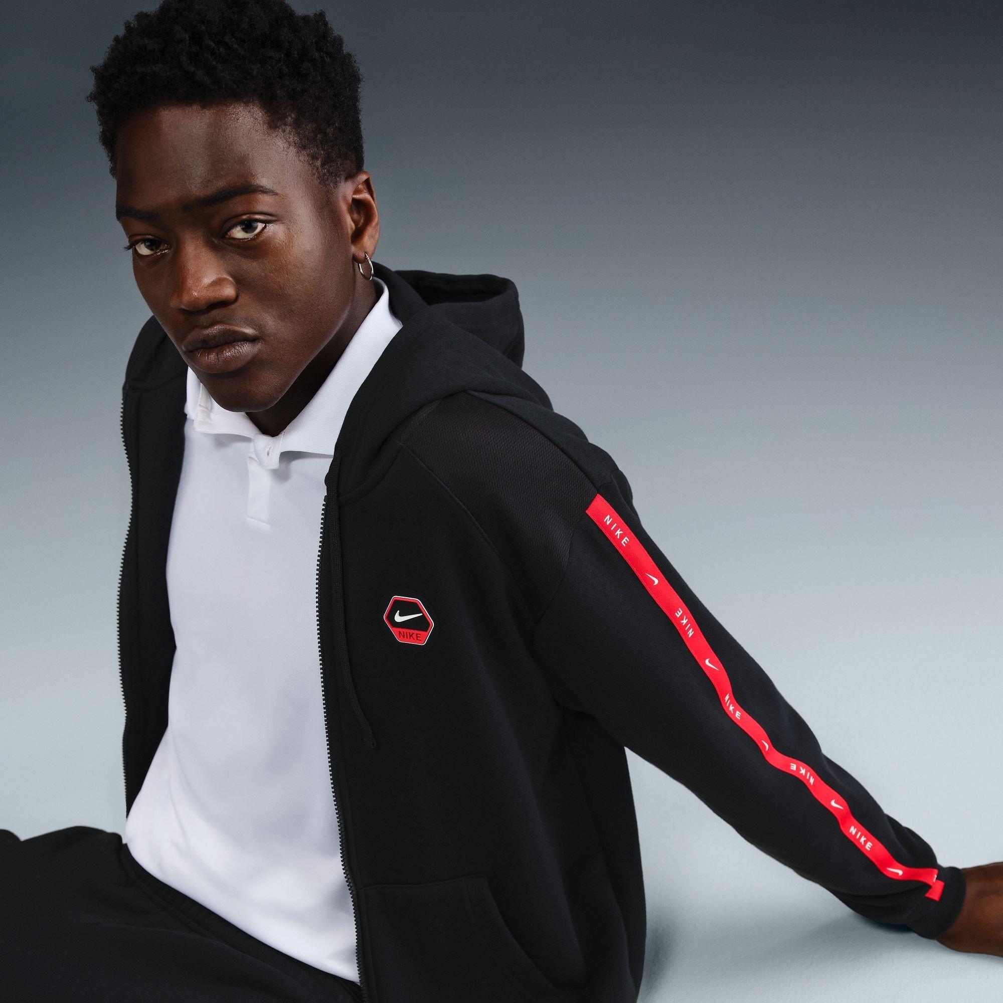 Black/Red - Nike - City Hoodie Mens - 4