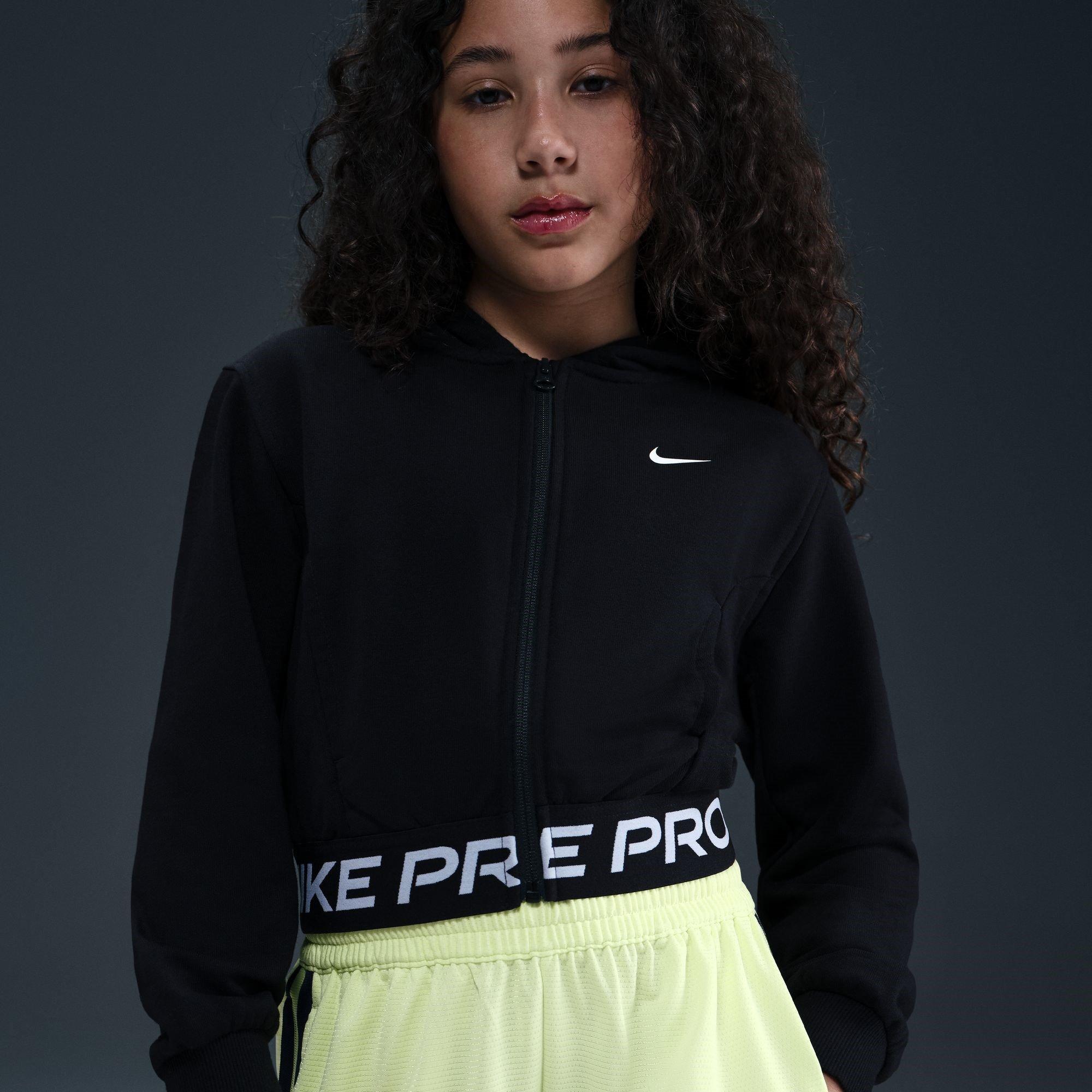 Preto - Nike - Pro Dri-FIT Full Zip Hoodie Juniors - 6