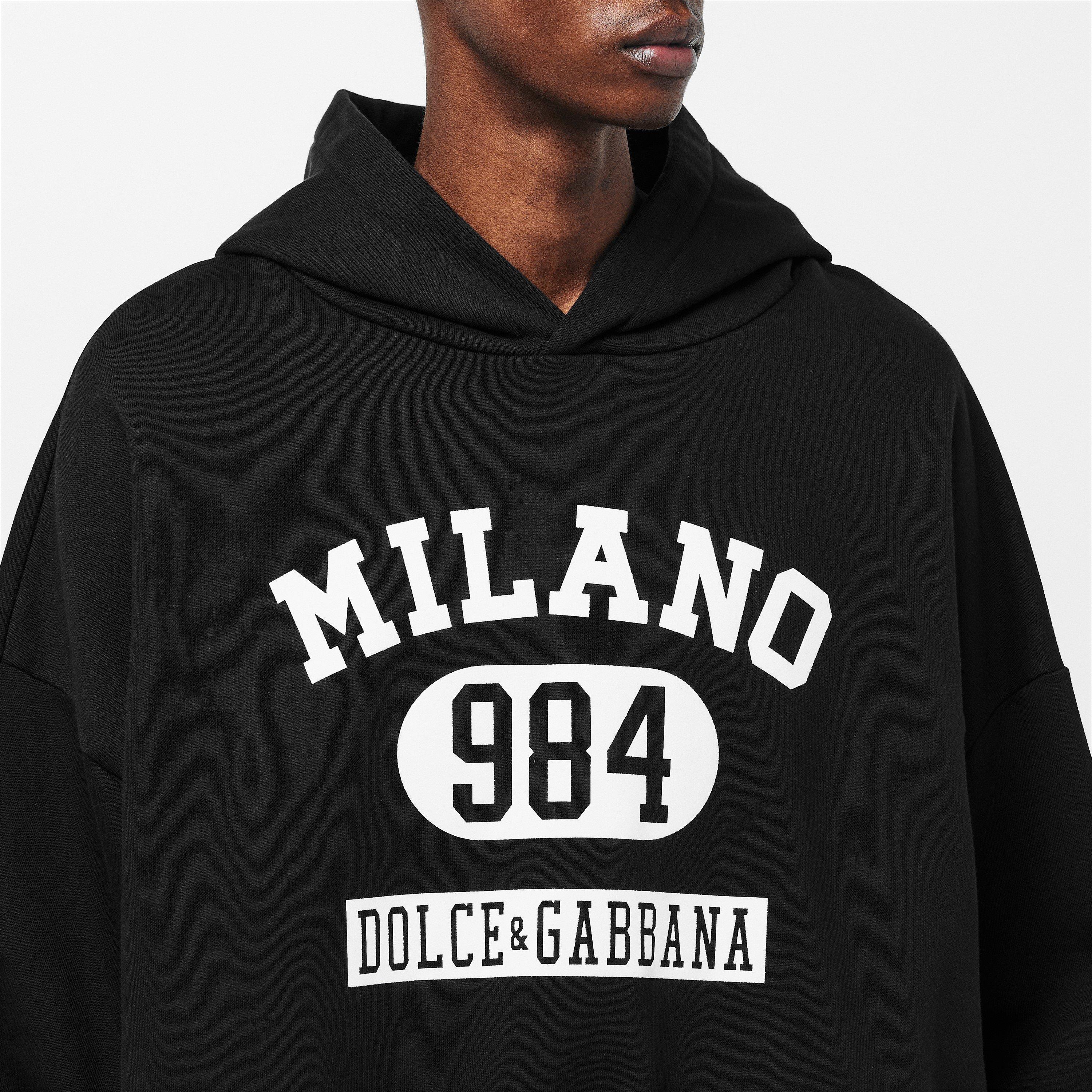 Nero - Dolce and Gabbana - Men's Over the Head Hoodie - 5
