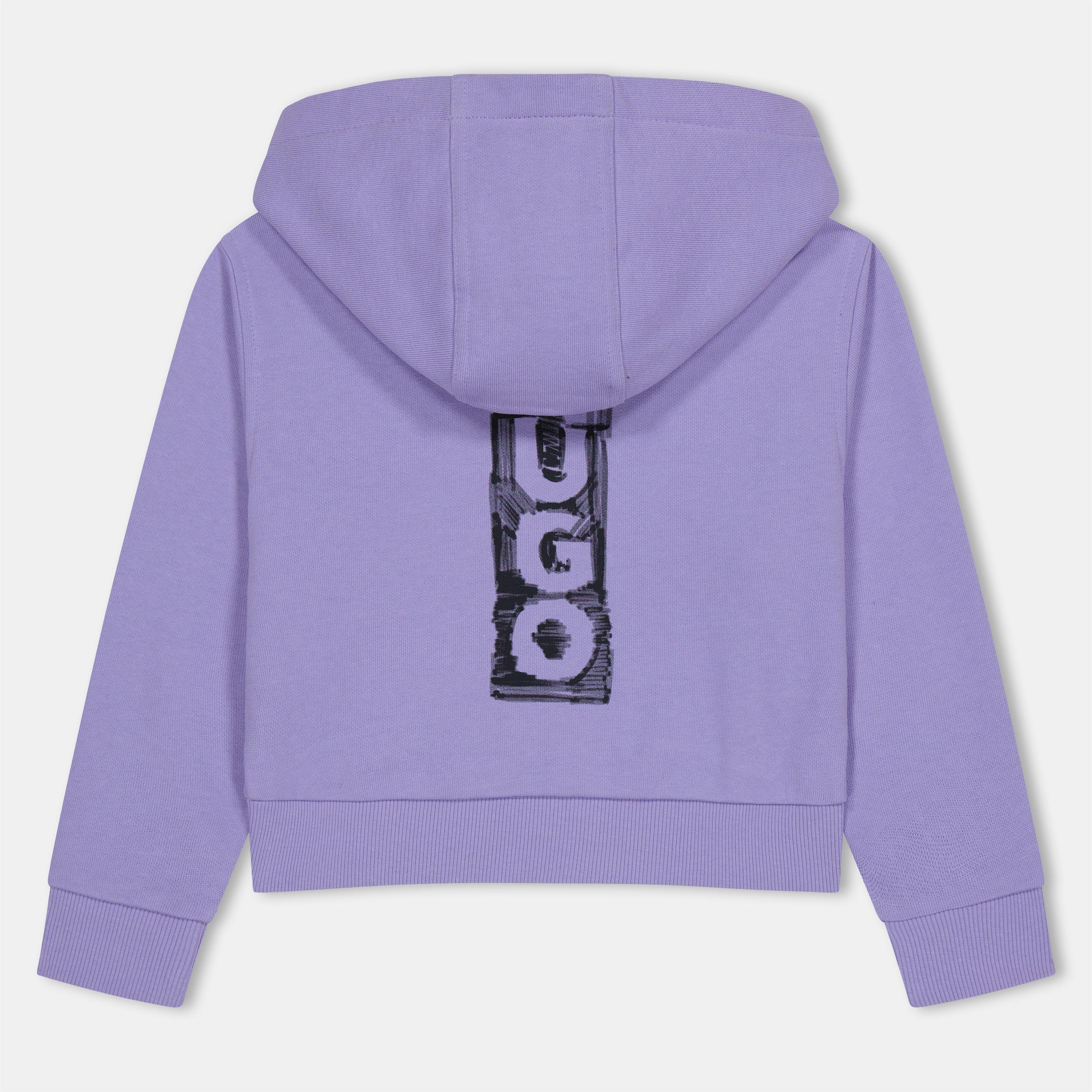 Lilla 925 - Hugo - Zipped Logo Hoodie Junior Girls - 2