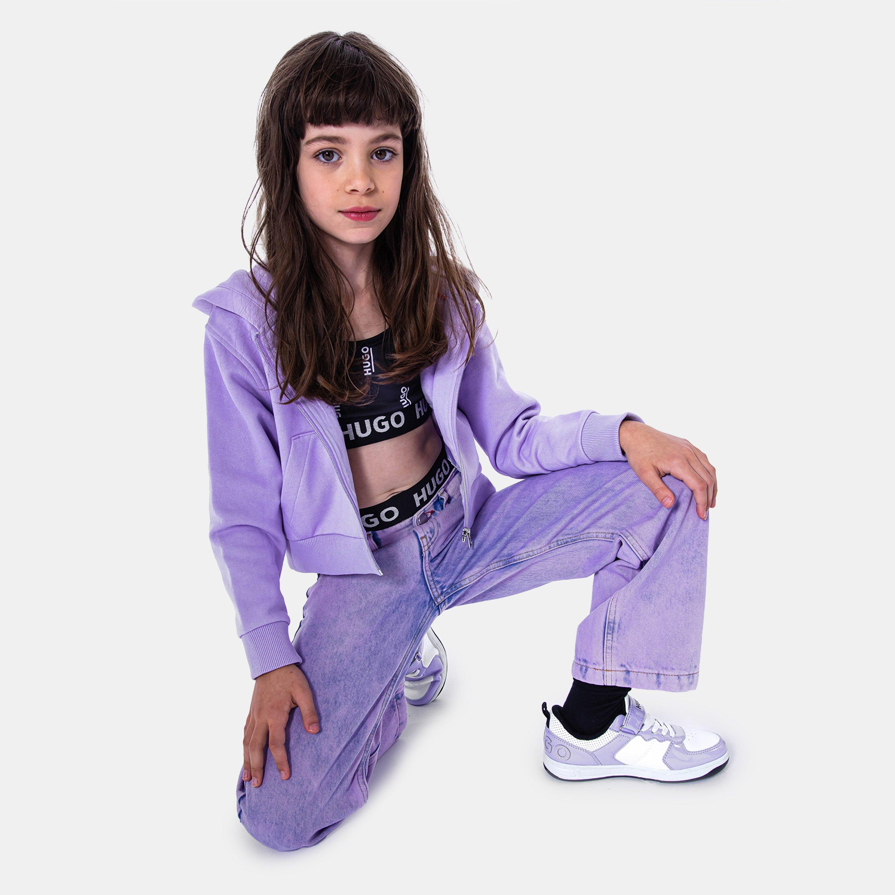 Lilla 925 - Hugo - Zipped Logo Hoodie Junior Girls - 3