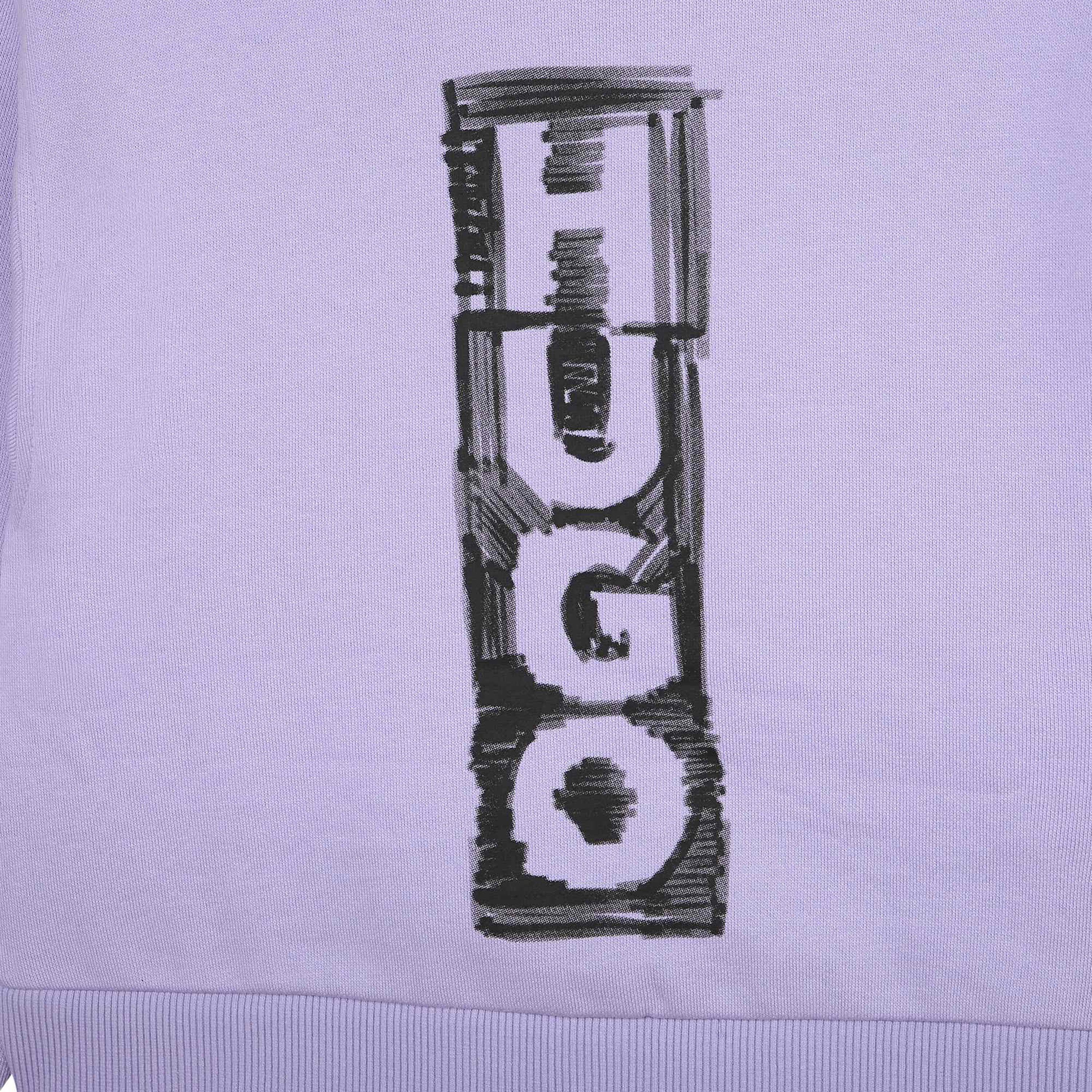 Lilla 925 - Hugo - Zipped Logo Hoodie Junior Girls - 4