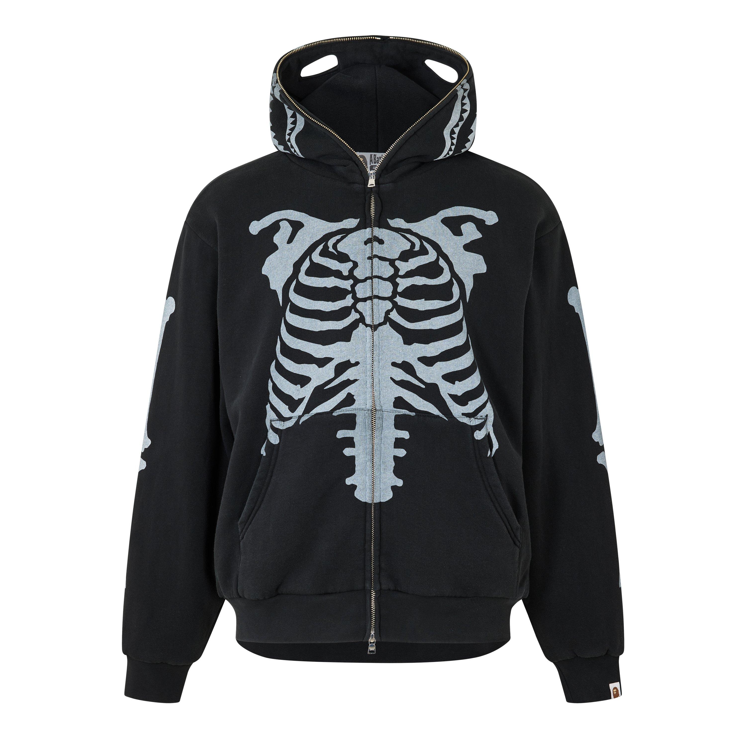 Black - A Bathing Ape - Bape Skel Zip Hood Sn54 - 1